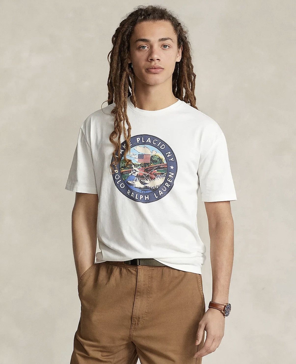 Polo Ralph Lauren Polo by Ralph Lauren White Graphic T-Shirt Lake Placid NY Size US L / EU 52-54 / 3 - 1 Thumbnail
