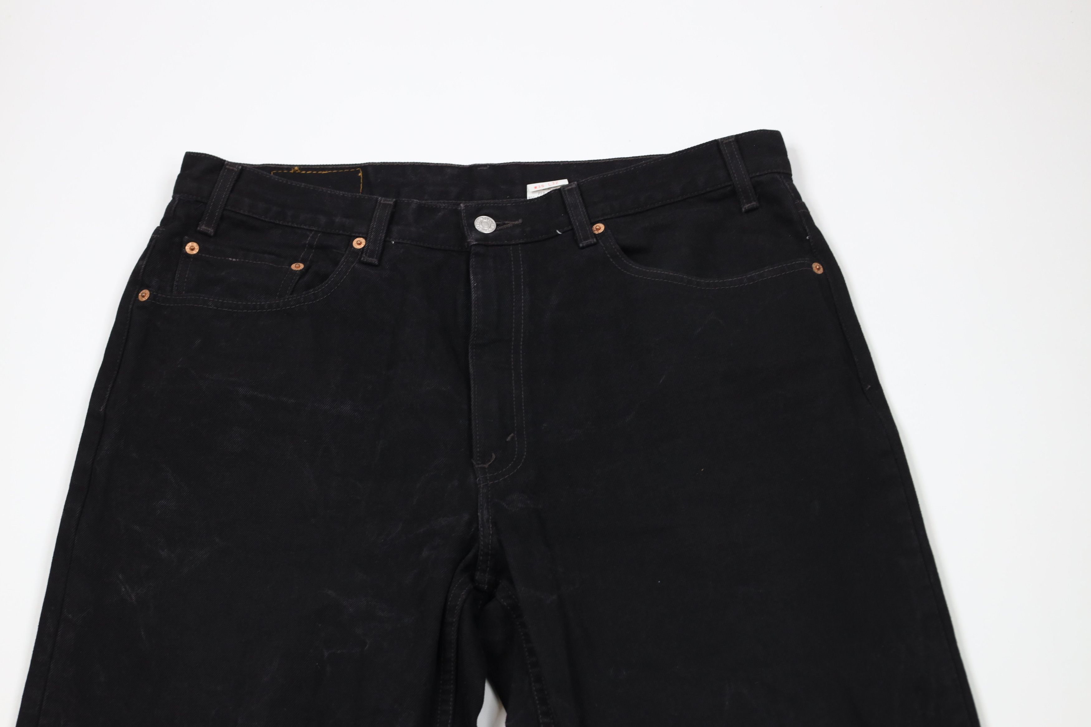 Levi's × Vintage Vintage 90 Levis 550 Relaxed Fit Tapered Leg Jeans Black Size US 36 / EU 52 - 2 Thumbnail