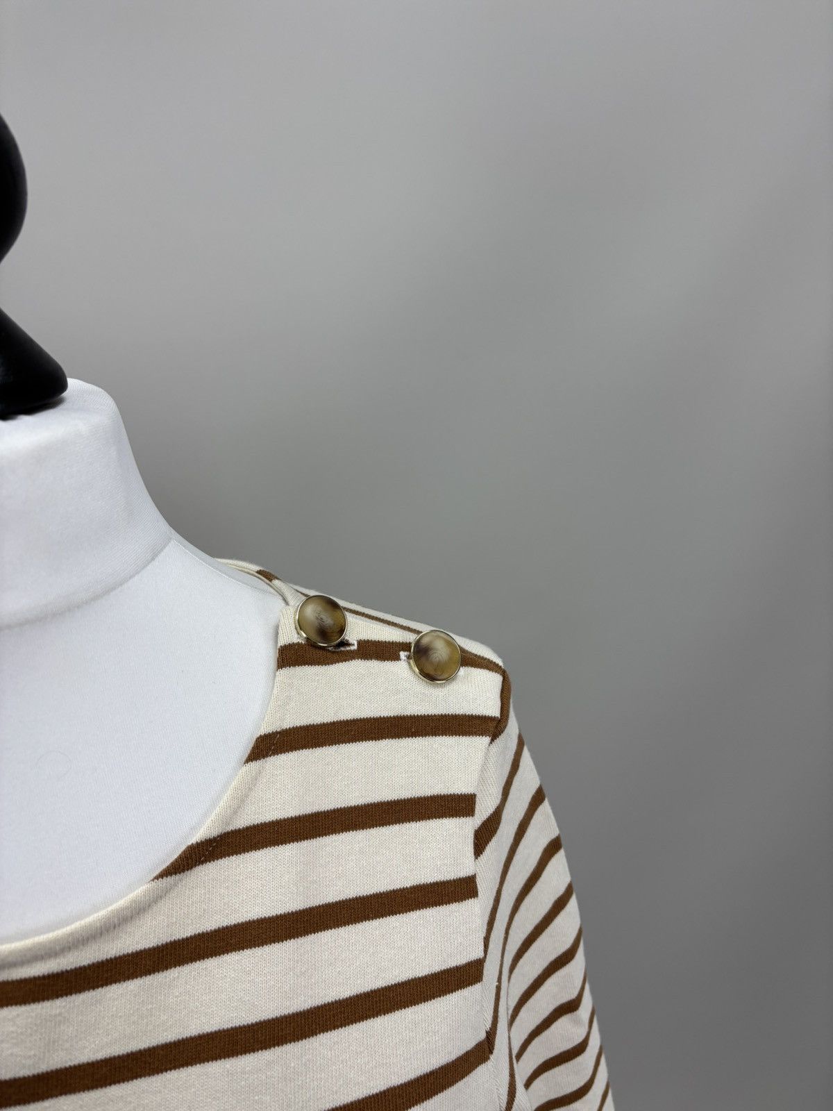 Sezane Womens sweater Sezane Size M Color White/Brown Size M / US 6-8 / IT 42-44 - 4 Thumbnail