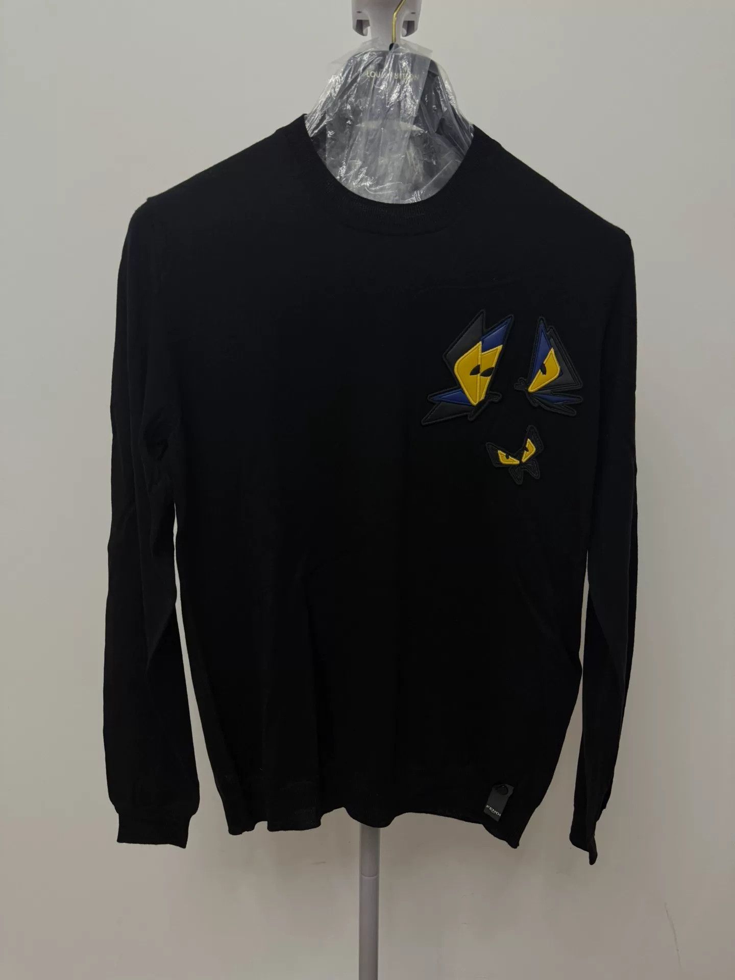 Fendi fendi black sweater with monster design Size US L / EU 52-54 / 3 - 1 Thumbnail