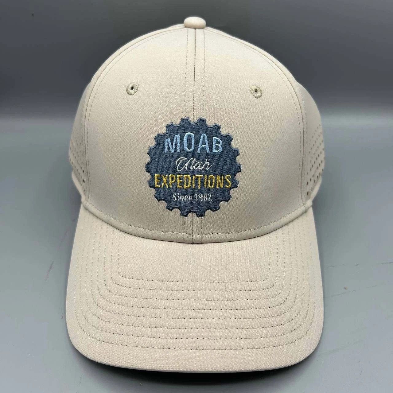 The Game Moab Utah Expeditions Hat Men Beige Embroidered Strap Back Size ONE SIZE - 1 Thumbnail