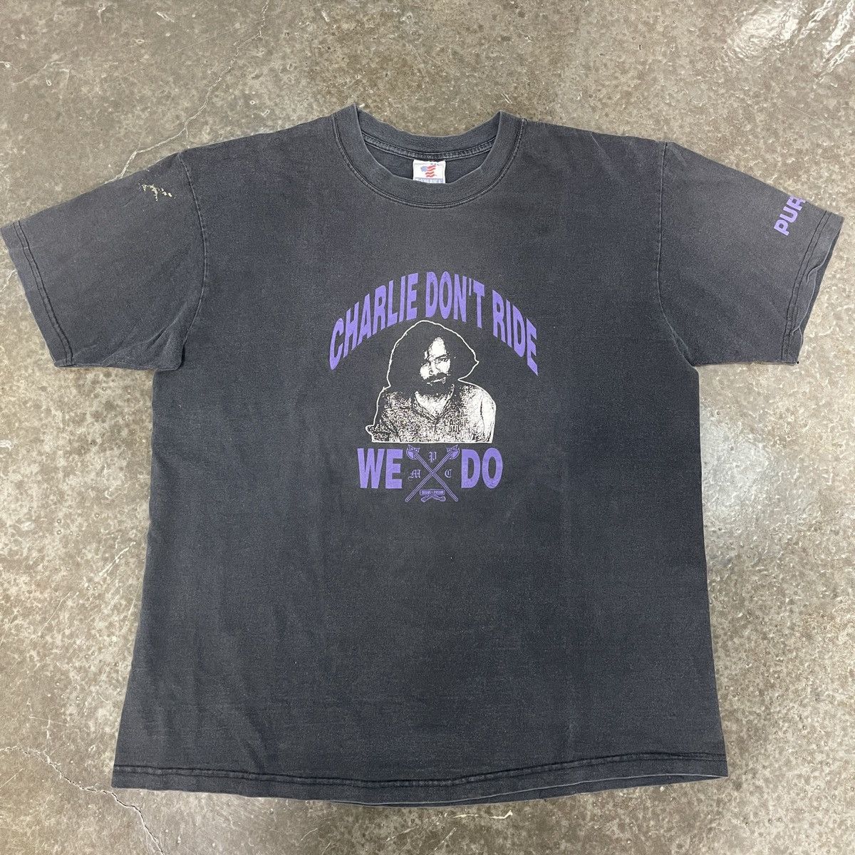 Vintage Vintage Charles Manson Charlie Don’t Ride Tee Size US XXL / EU 58 / 5 - 2 Thumbnail