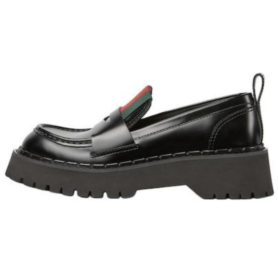 Gucci Gucci W Thea Moccasin Leather Web Spice Loafer size 38 Size US 8 / IT 38 - 2 Thumbnail