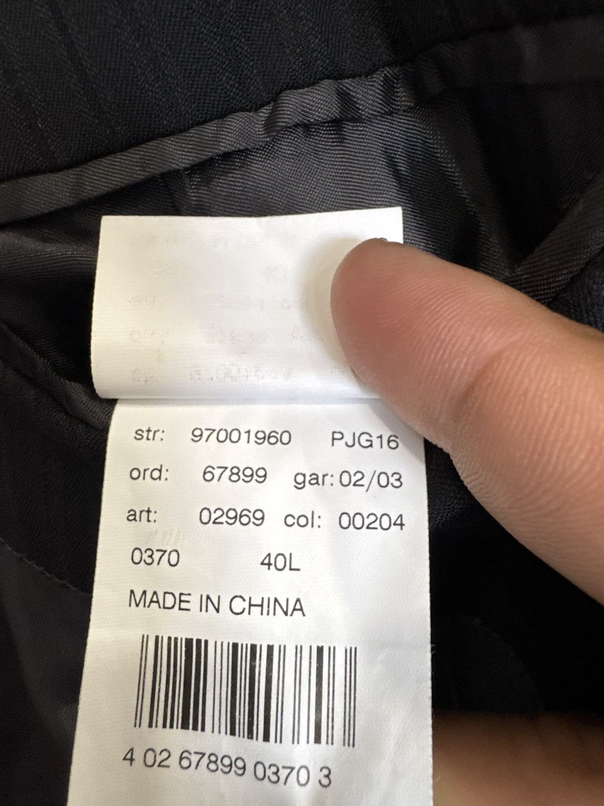 Balmain Balmain Paris Blazer Men's Suit Jacket Black Pin Stripe Size 40L - 15 Thumbnail