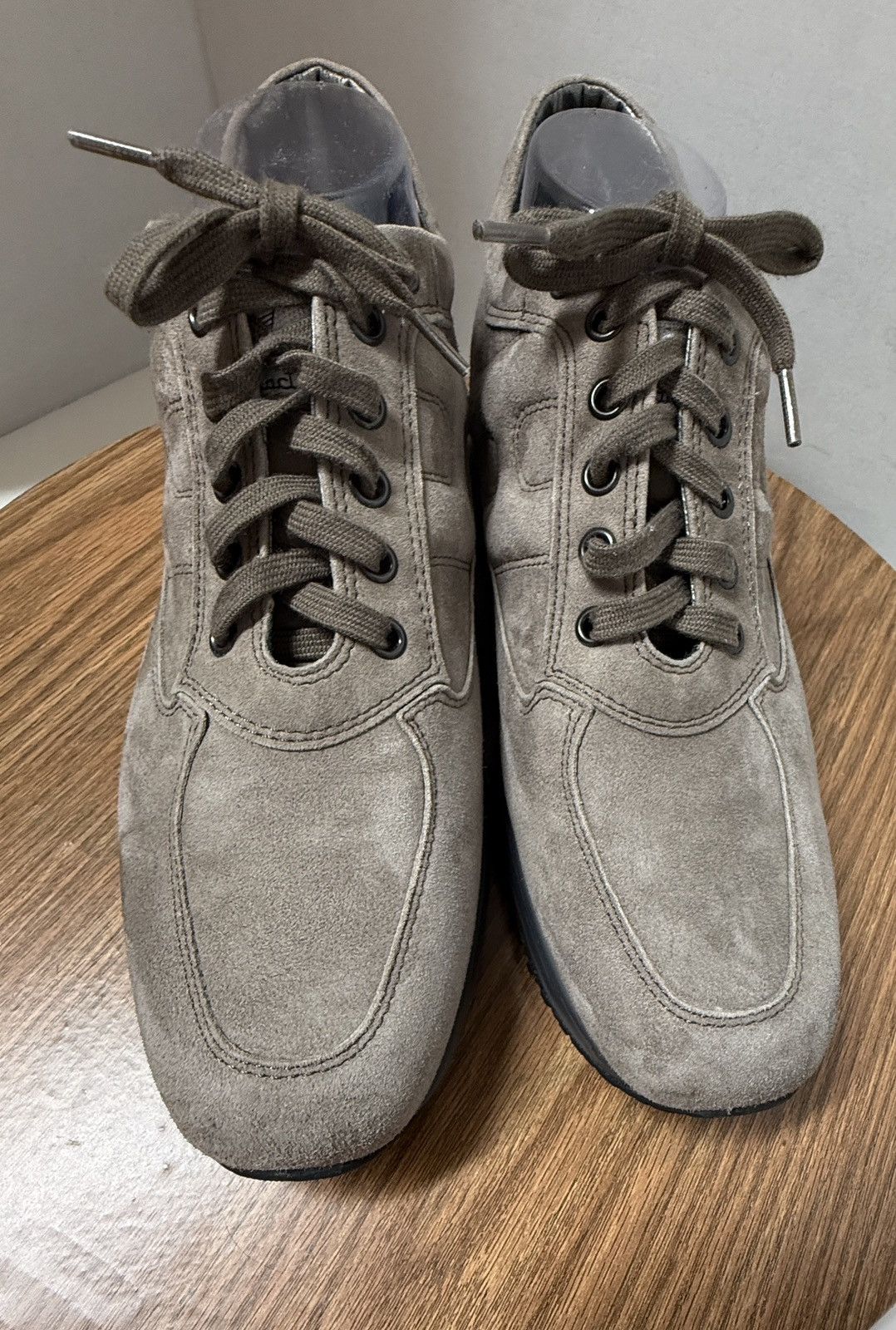 Hogan Hogan Women Solid Grey Interactive LaceUp Trainer Sneakers Size US 9 / IT 39 - 1 Thumbnail