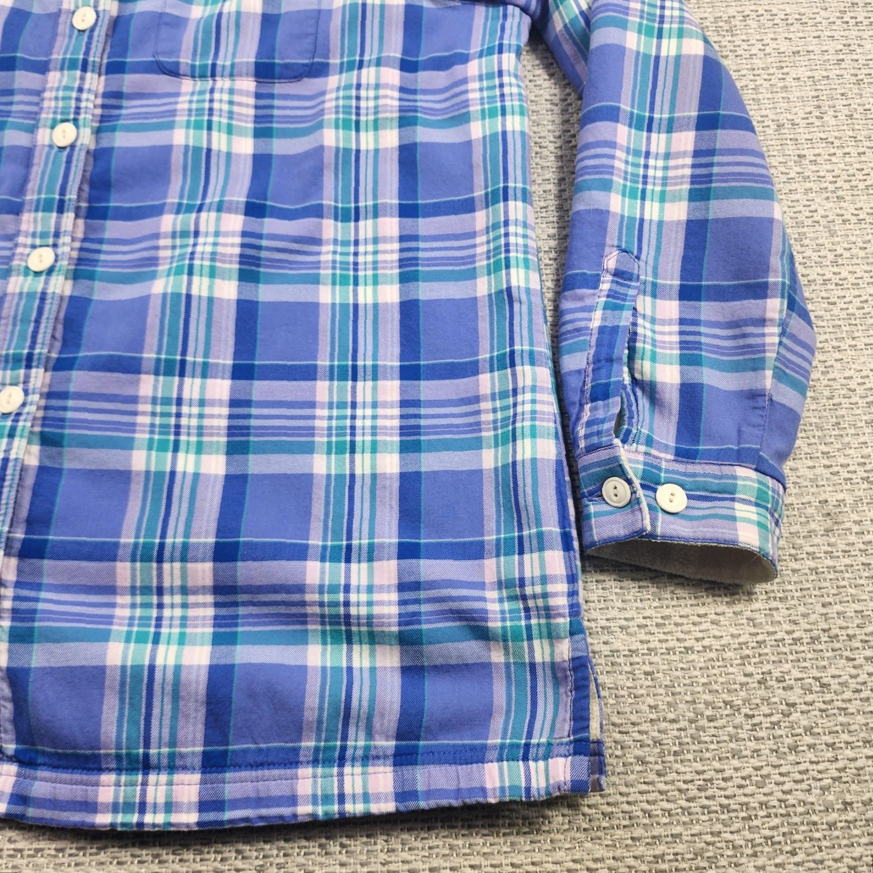 Vintage L.L.Bean Shirt Adult Medium Blue Plaid Fleece Lined Button Up Long Sleeve Size US M / EU 48-50 / 2 - 2 Thumbnail