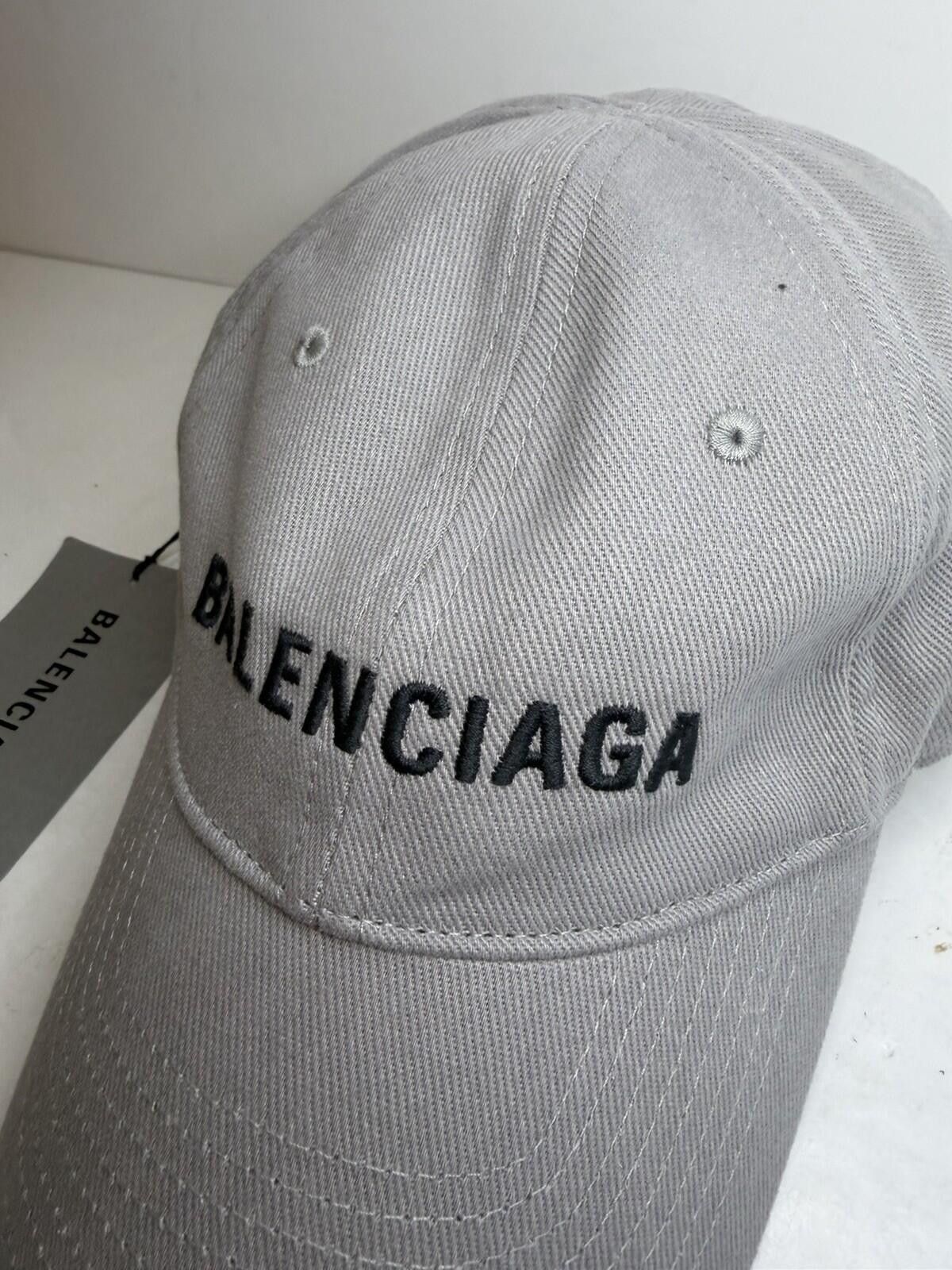 Balenciaga Balenciaga Logo Baseball Cap Grey Black Embroidered Hat Size ONE SIZE - 2 Thumbnail