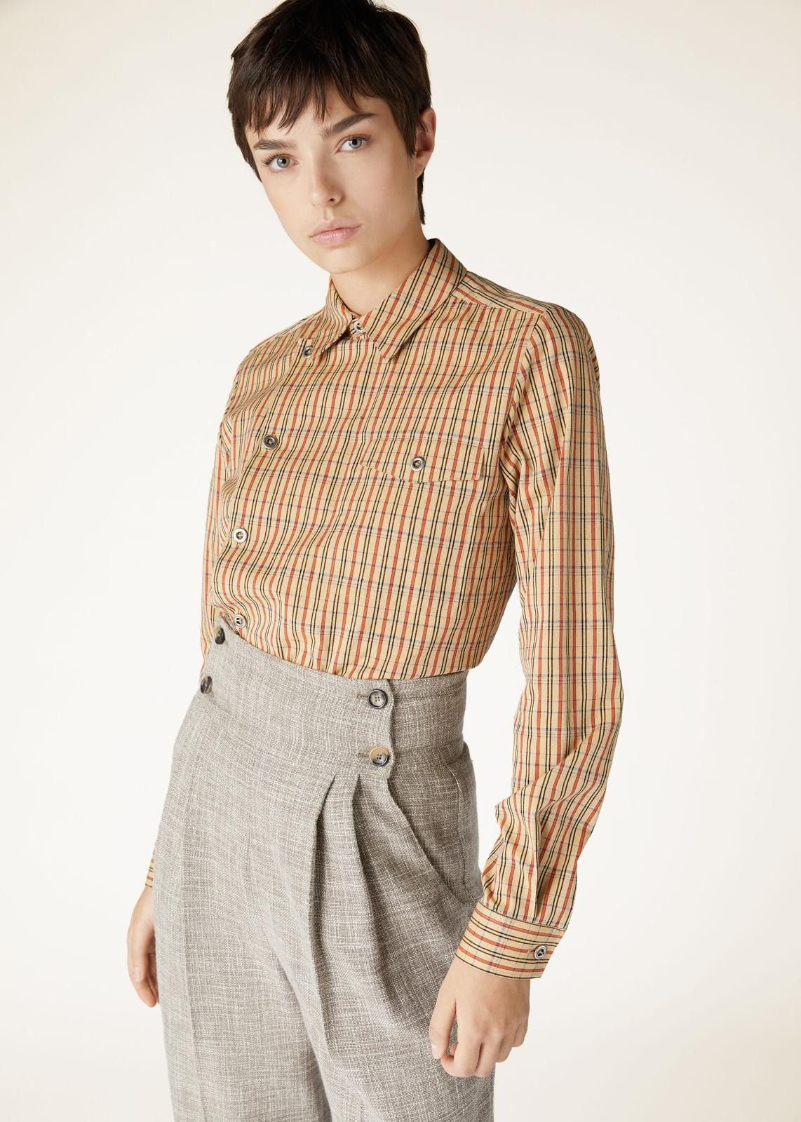 Loro Piana o1srvl11e0725 FAN7184 Chantel Cotton/Silk Shirt Multicolor Size S / US 4 / IT 40 - 4 Thumbnail