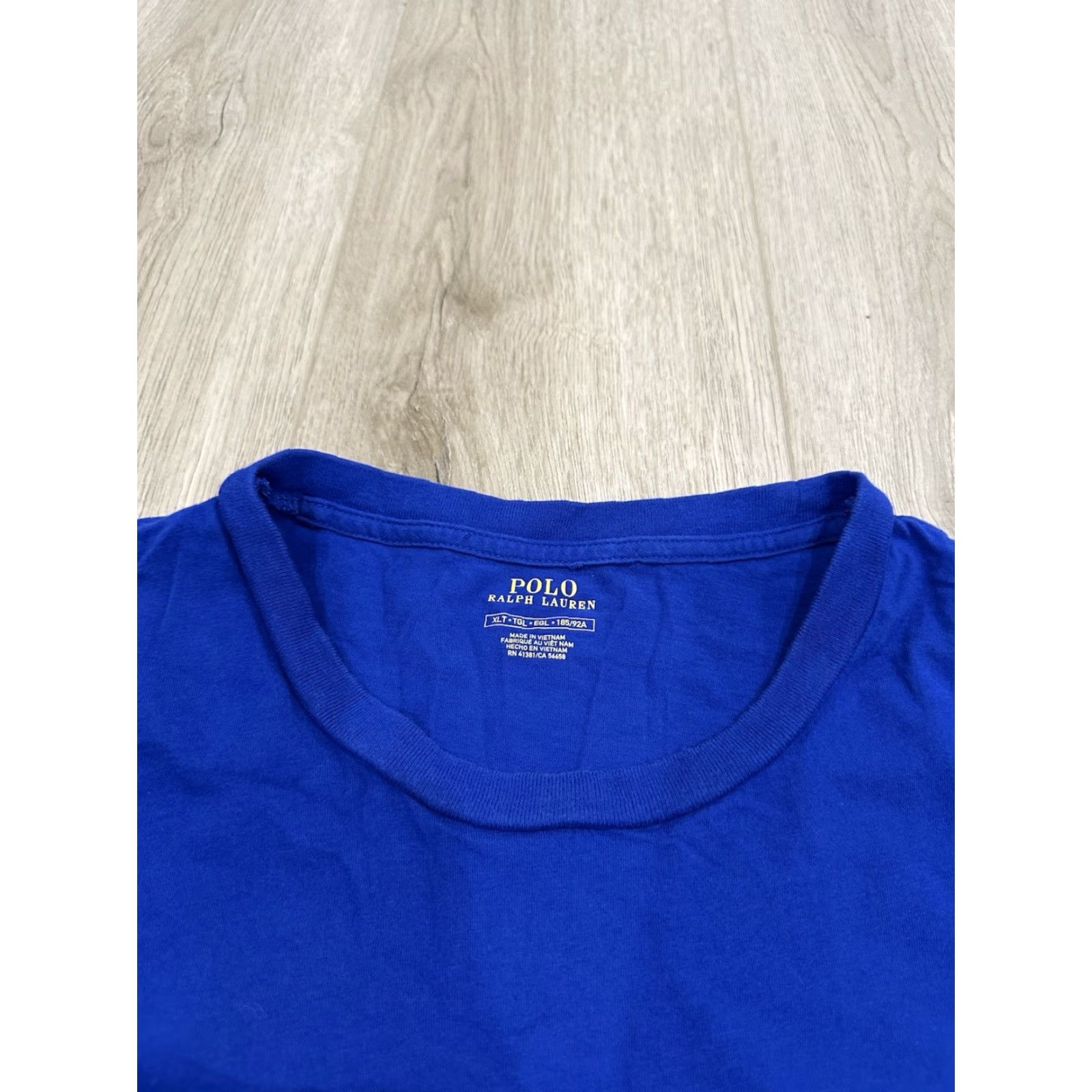 Polo Ralph Lauren VINTAGE Polo Ralph Lauren Rare Jockey Bear Spell Out Shirt Stadium Blue XLT Men Short Sleeve Size US XL / EU 56 / 4 - 5 Thumbnail
