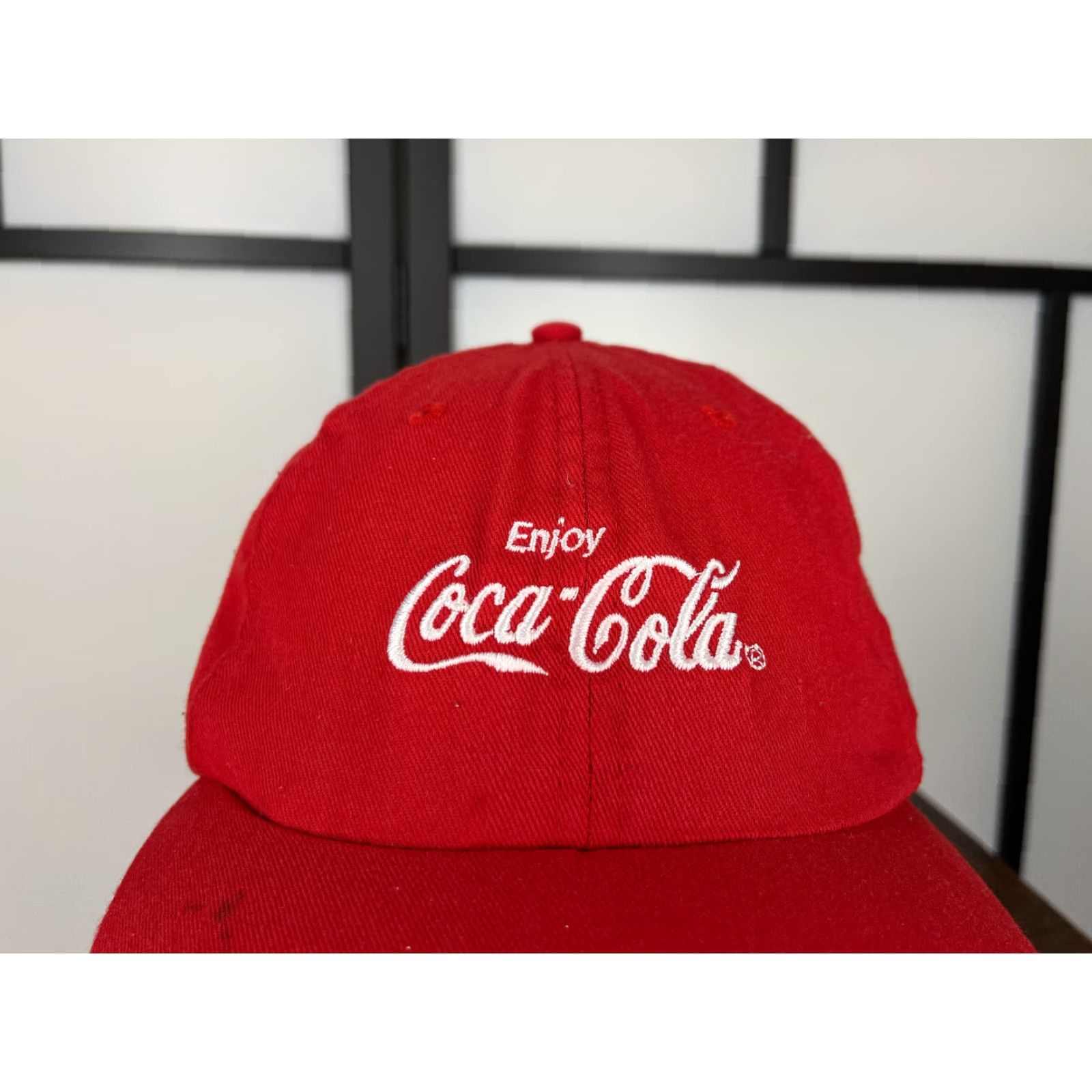 Vintage HeadToToe Coca Cola Hat Cap – Red Adjustable Strap Back Baseball Cap – One Size Adults Men - Logo Ski Theme, Cotton Polyester Twill Size ONE SIZE - 2 Thumbnail