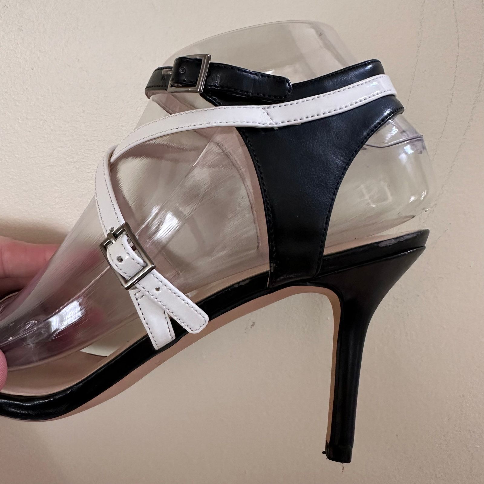 Nine West NINE WEST Cross Ankle Straps Open Toe Mid Heel Women's 7.5M Size US 7.5 / IT 37.5 - 6 Thumbnail