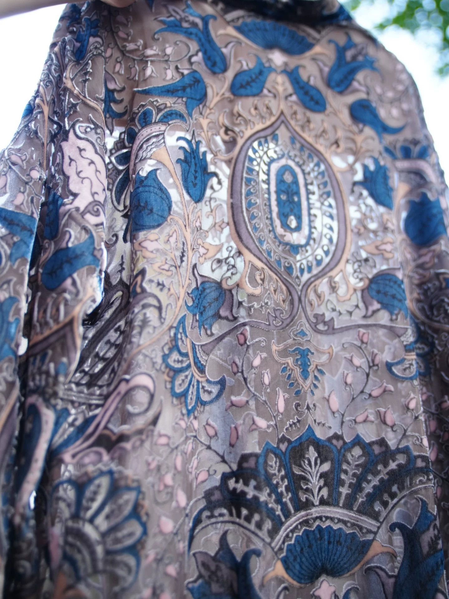 Vintage US Vintage Burnout Velvet Tassel Duster Size ONE SIZE - 6 Thumbnail