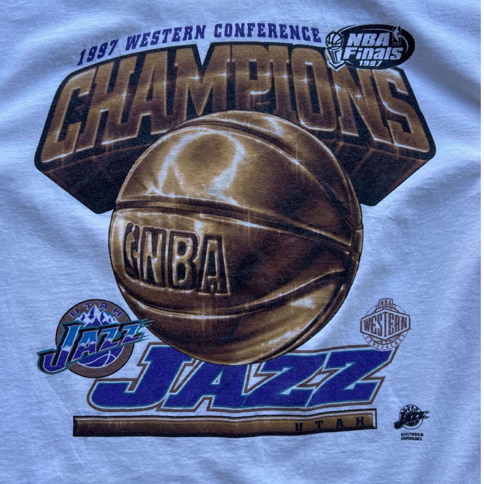 Lee 1997 NBA Finals Jazz Vintage Rare Size US XL / EU 56 / 4 - 2 Thumbnail