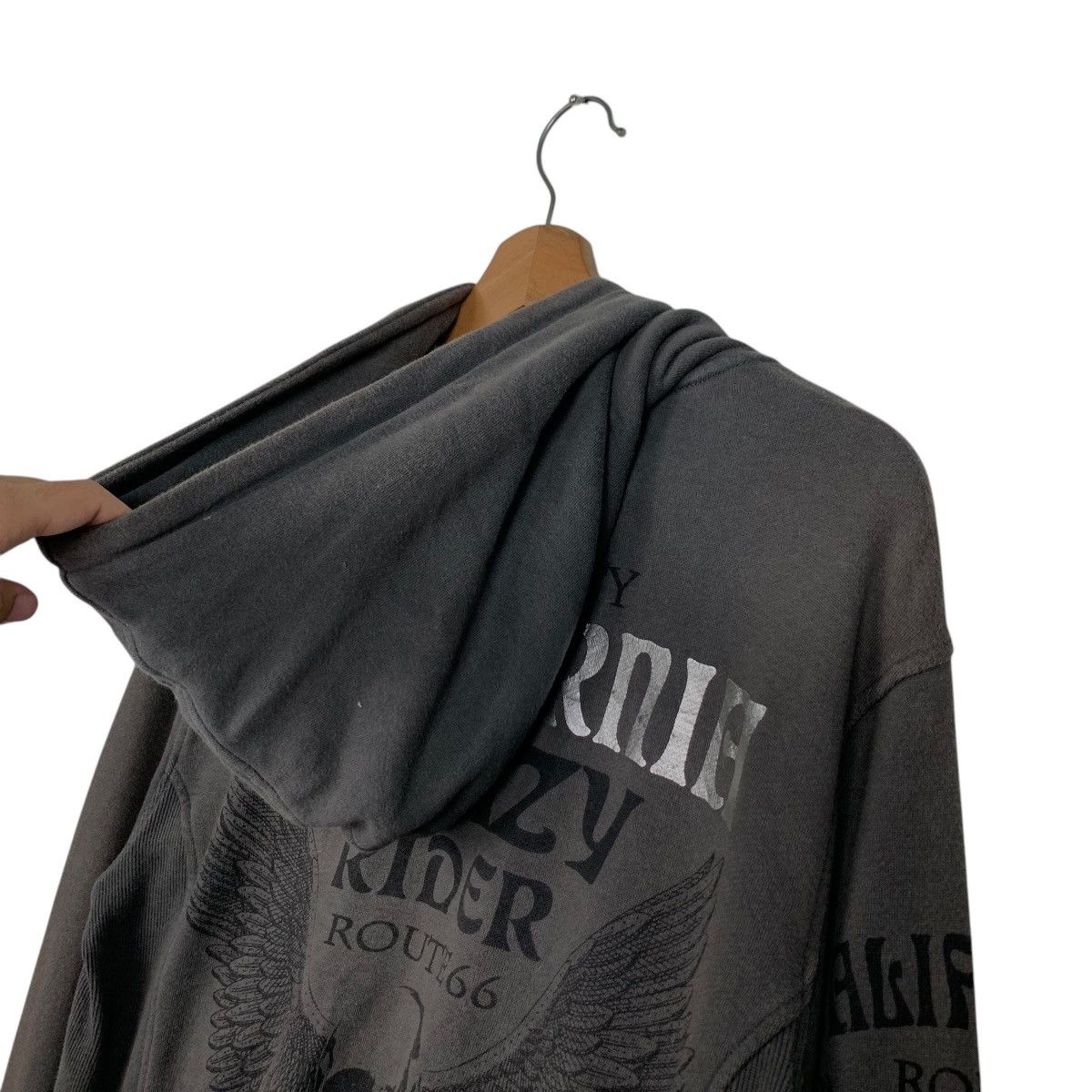 Japanese Brand INFINITY Black Label Crazy Rider Route 66 Hoodies #1715-C76 Size US L / EU 52-54 / 3 - 3 Thumbnail