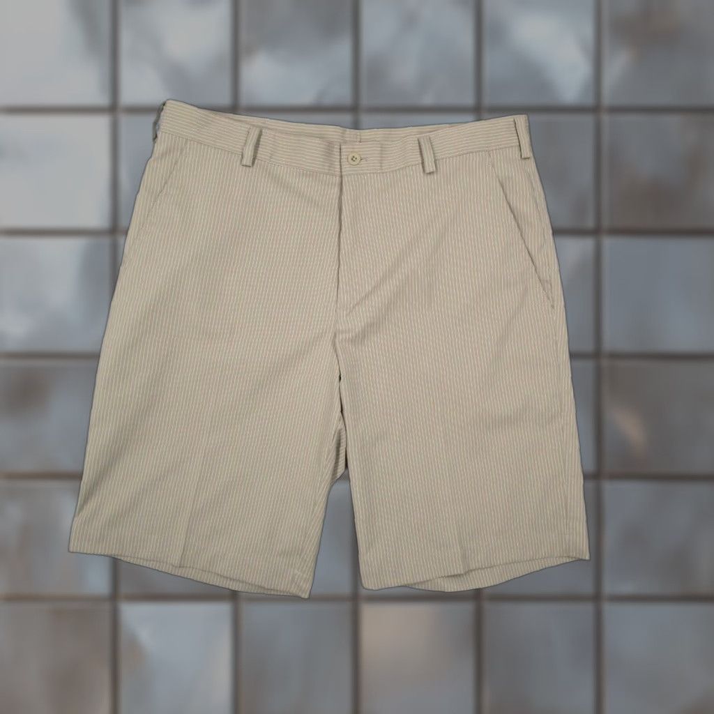 Nike Nike Golf Shorts Mens 34 Beige Dri-Fit Pinstripe Hybrid 11" Golfing Performance Size US 34 / EU 50 - 1 Thumbnail