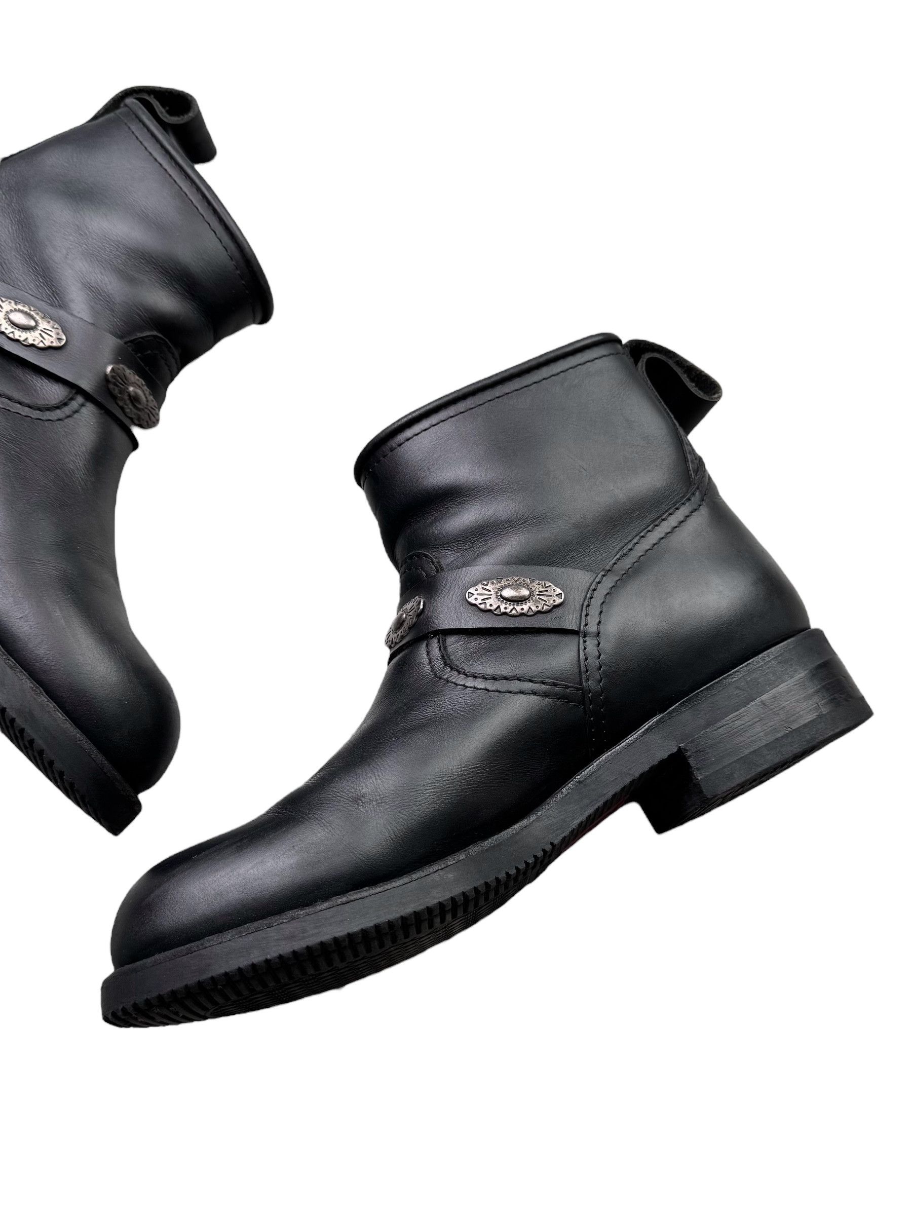 Sendra Gaudi by Sendra Vintage Leather Boots With Straps (D10) Size US 7 / EU 40 - 7 Thumbnail