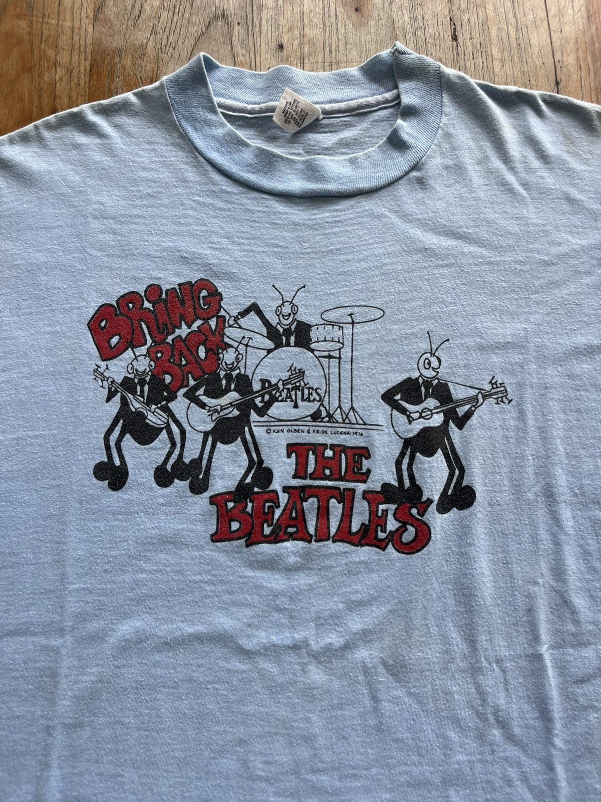Band Tees Vintage BRING BACK THE BEATLES 1976’s by KEN OLSEN Tshirt Size US XL / EU 56 / 4 - 3 Thumbnail