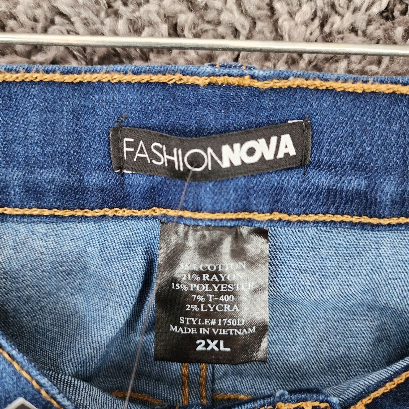 Fashion Nova Fashion Nova Women's Jeans Jeggings Distressed Blue 2X Womens Size 40" / US 18 - 4 Thumbnail