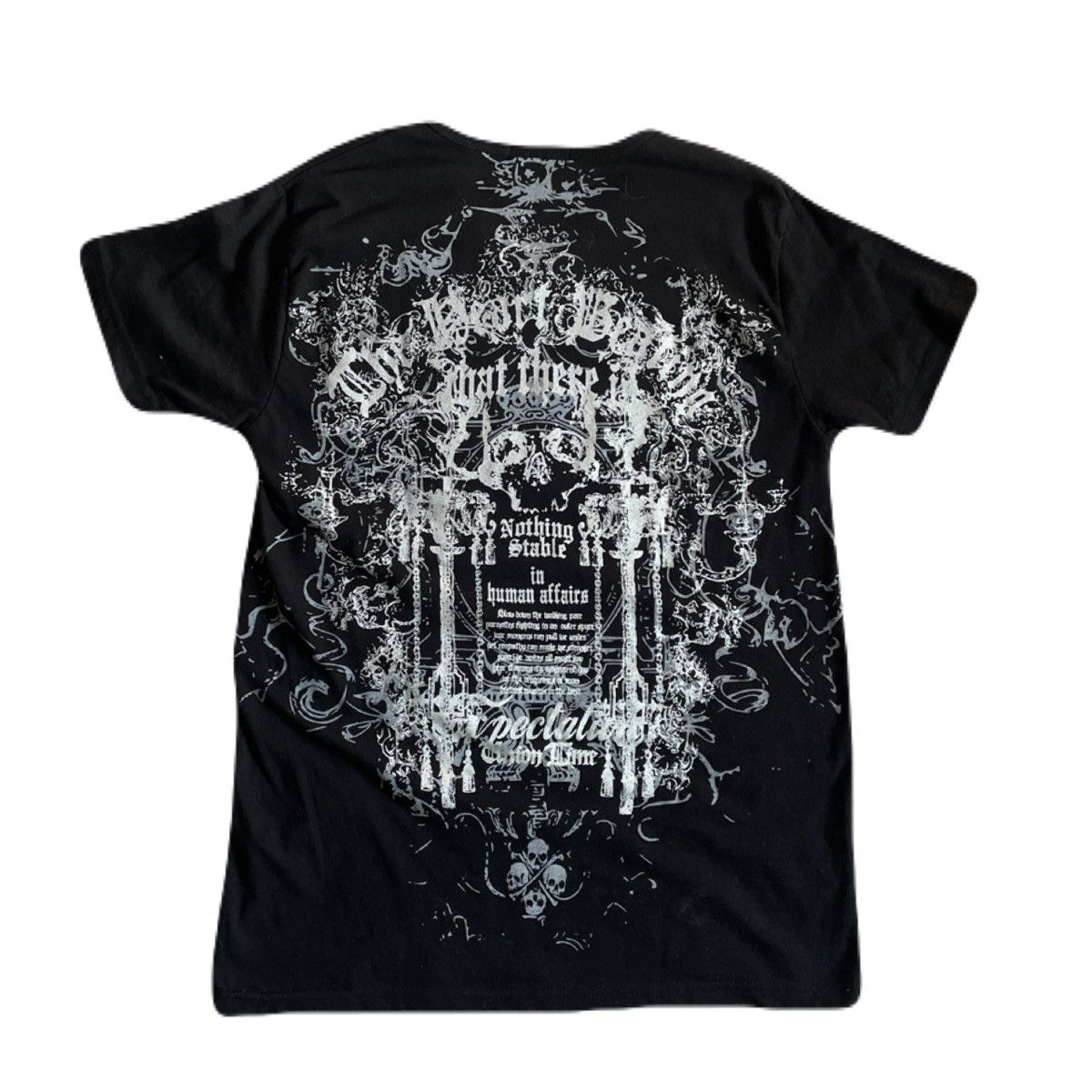 If Six Was Nine 2000s Japanese archive Vkei Glitter Gothic Poem Tee Size US S / EU 44-46 / 1 - 2 Thumbnail