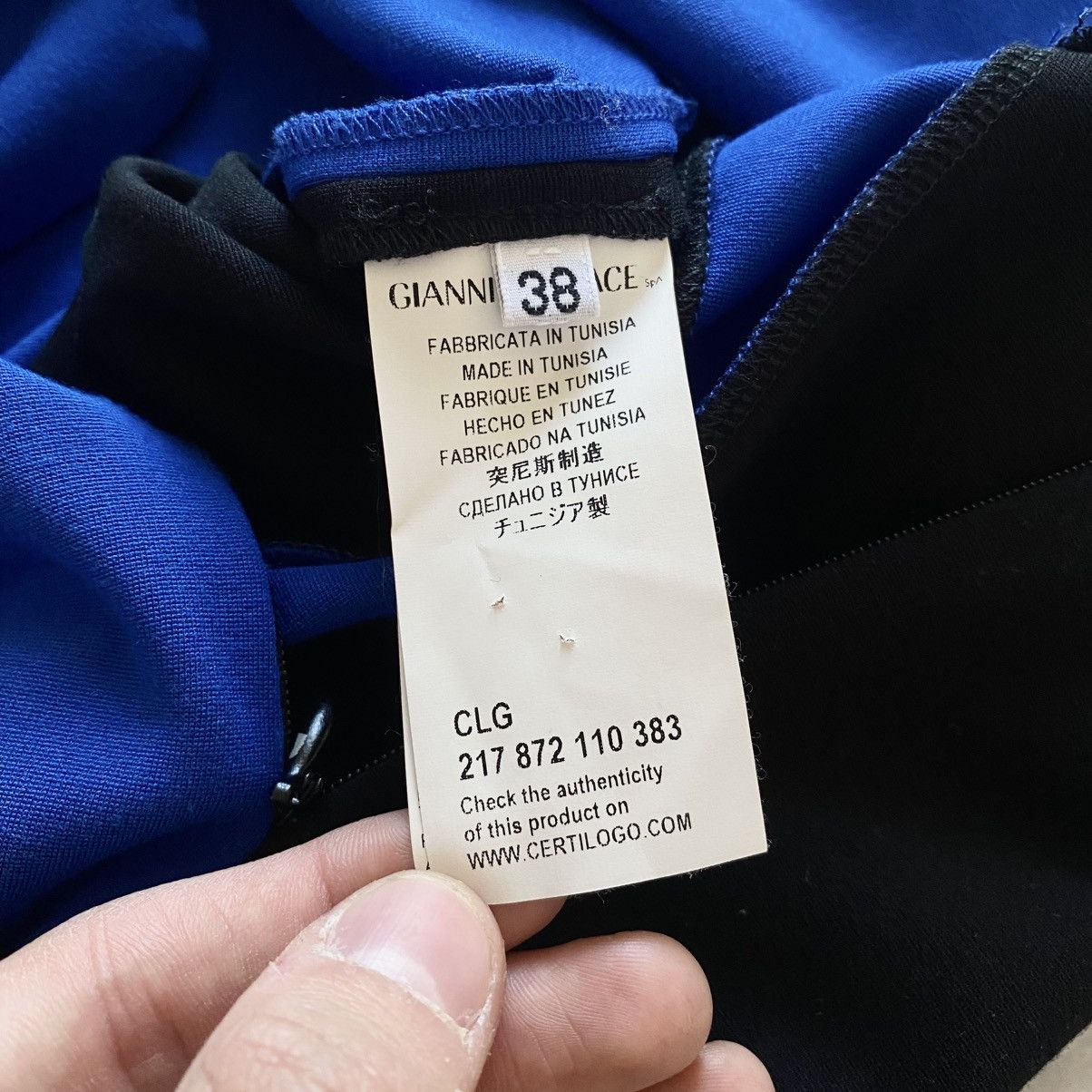 Versus Versace Versace Collection Sleeveless Blue/Black Mini Dress Y2K Size XS / US 0-2 / IT 36-38 - 8 Thumbnail