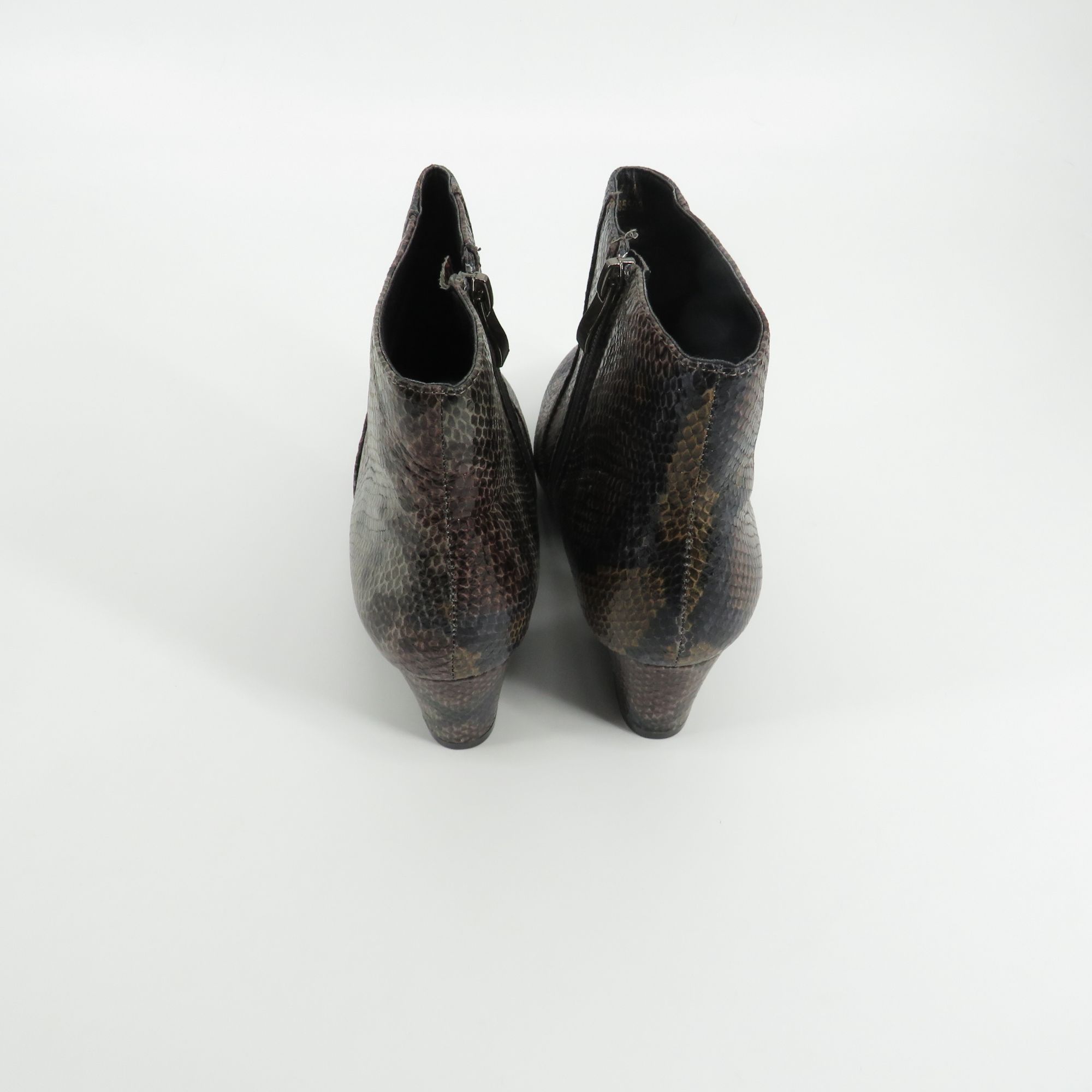 Other Beacon Veronica Women's Python Print Leather Ankle Boots Zip Size US 6 / IT 36 - 4 Thumbnail
