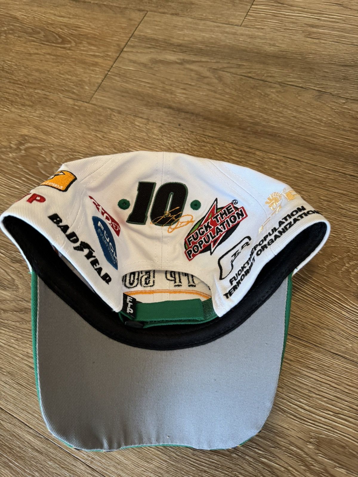 Fuck The Population FTP Raceway 6-Panel (White) Size ONE SIZE - 6 Thumbnail