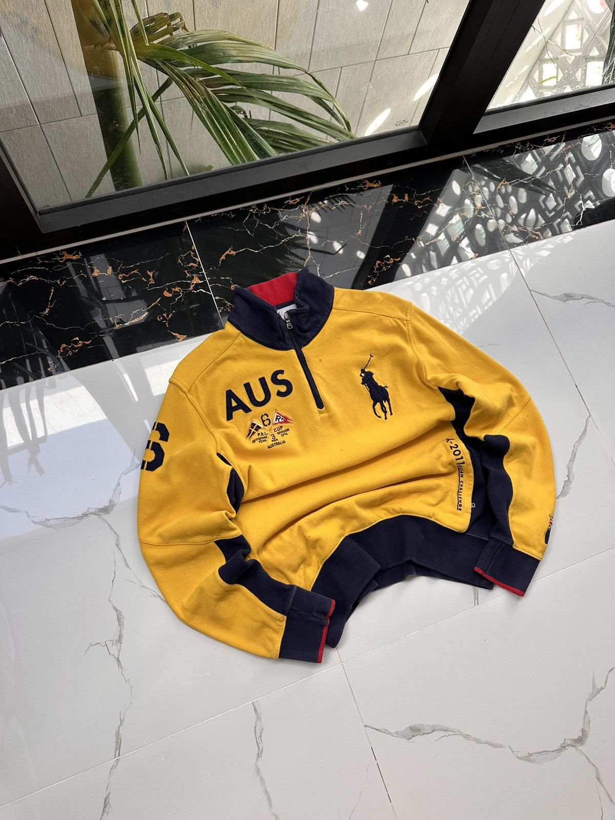 Polo Ralph Lauren × Vintage POLO RALPH LAUREN VINTAGE BIG LOGO ZIP SWEATSHIRT Size US L / EU 52-54 / 3 - 1 Thumbnail