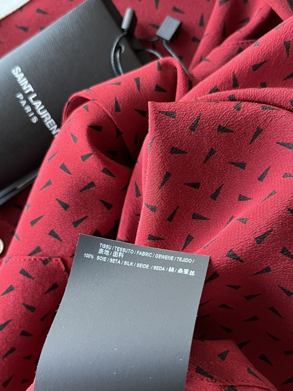 Hedi Slimane × Saint Laurent Paris × Yves Saint Laurent Saint Laurent Runway $1,300 Pure Silk Chemise CDC Shirt Size US L / EU 52-54 / 3 - 19 Thumbnail