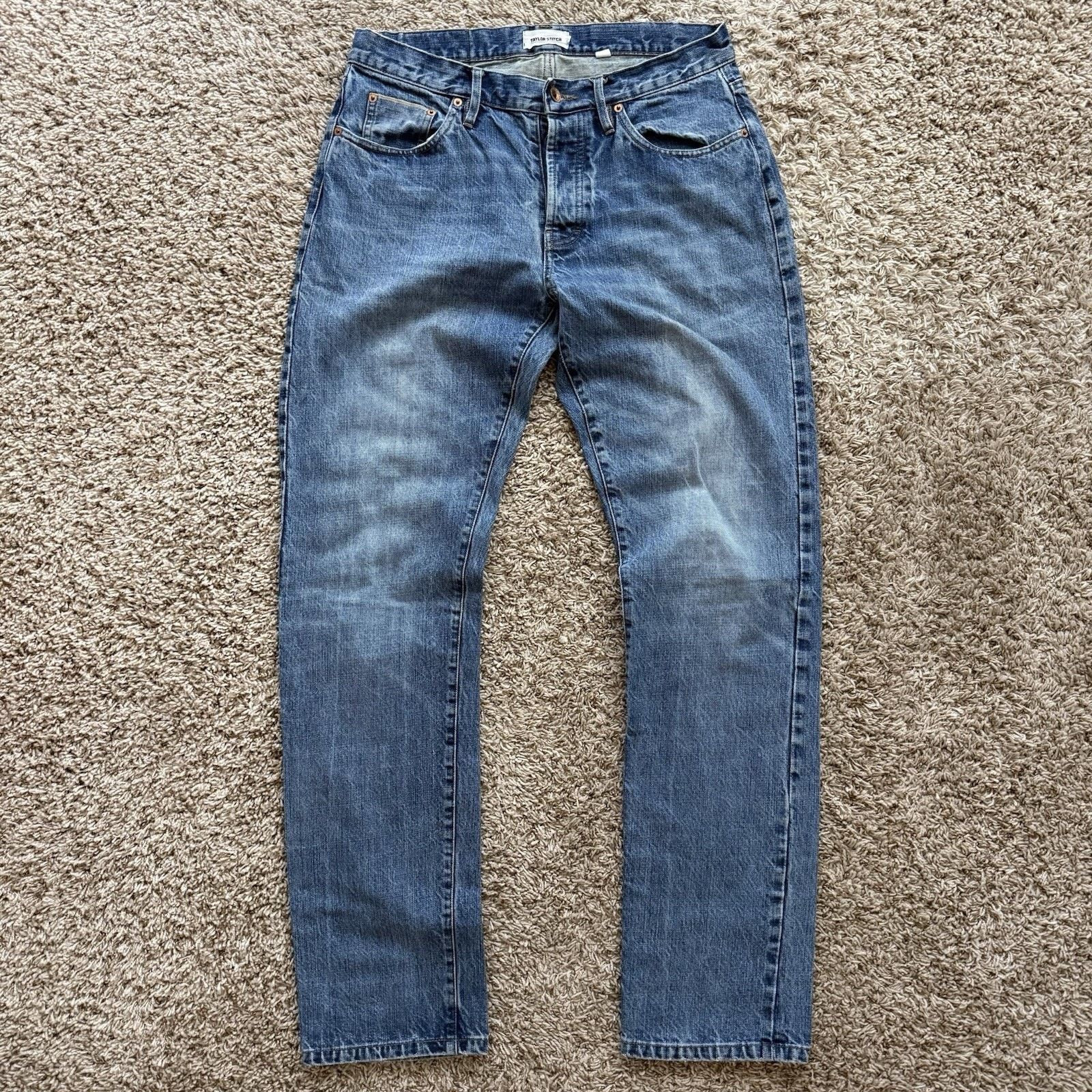 Taylor Stitch Democratic Jeans 32x33 Blue Cotton Selvedge