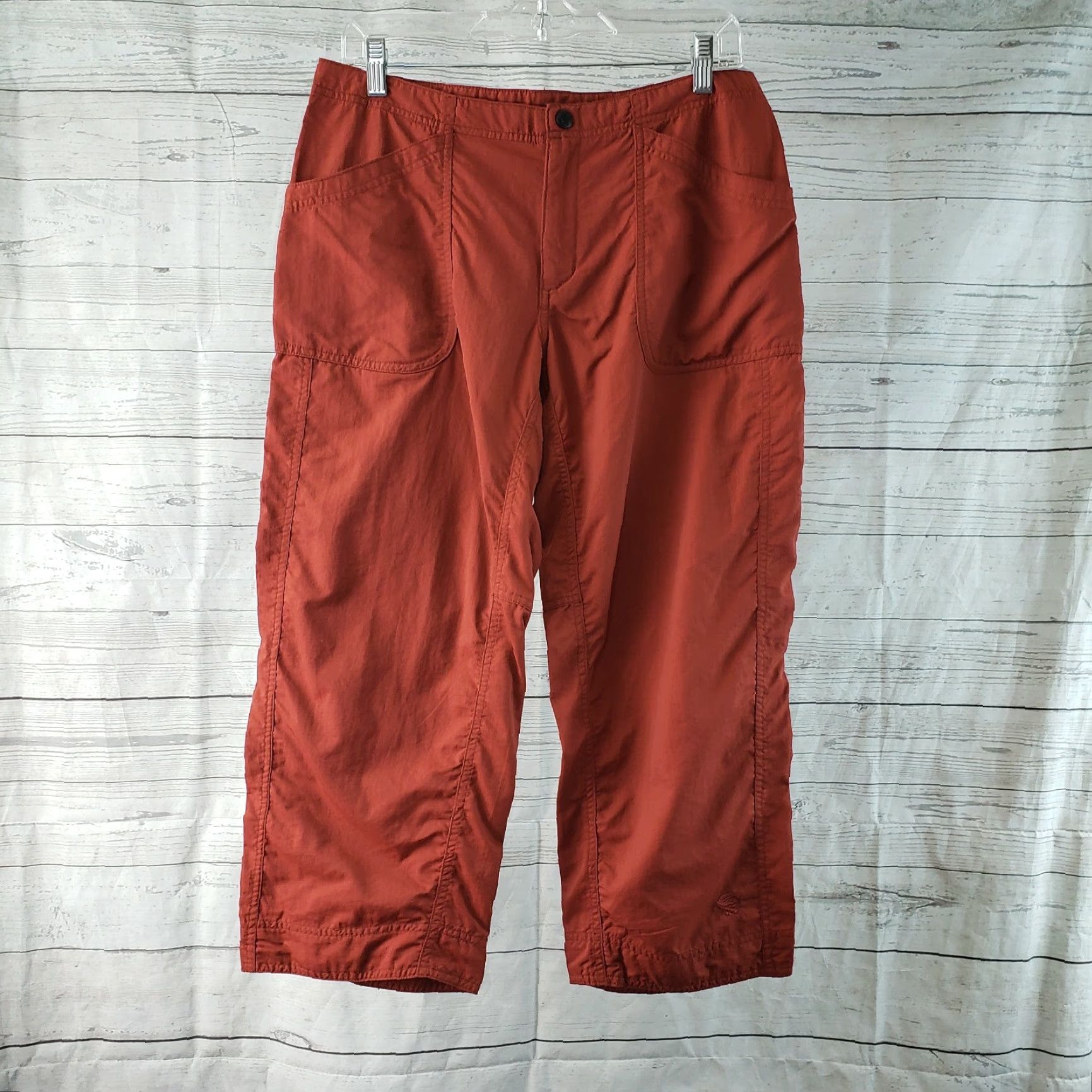 Mountain Hardwear Mountain Hardwear Womens Cropped Pants Sz 6 Rust Red Nylon Mid Rise Inseam 22in Straight Style Crop Size 28" / US 6 / IT 42 - 2 Thumbnail