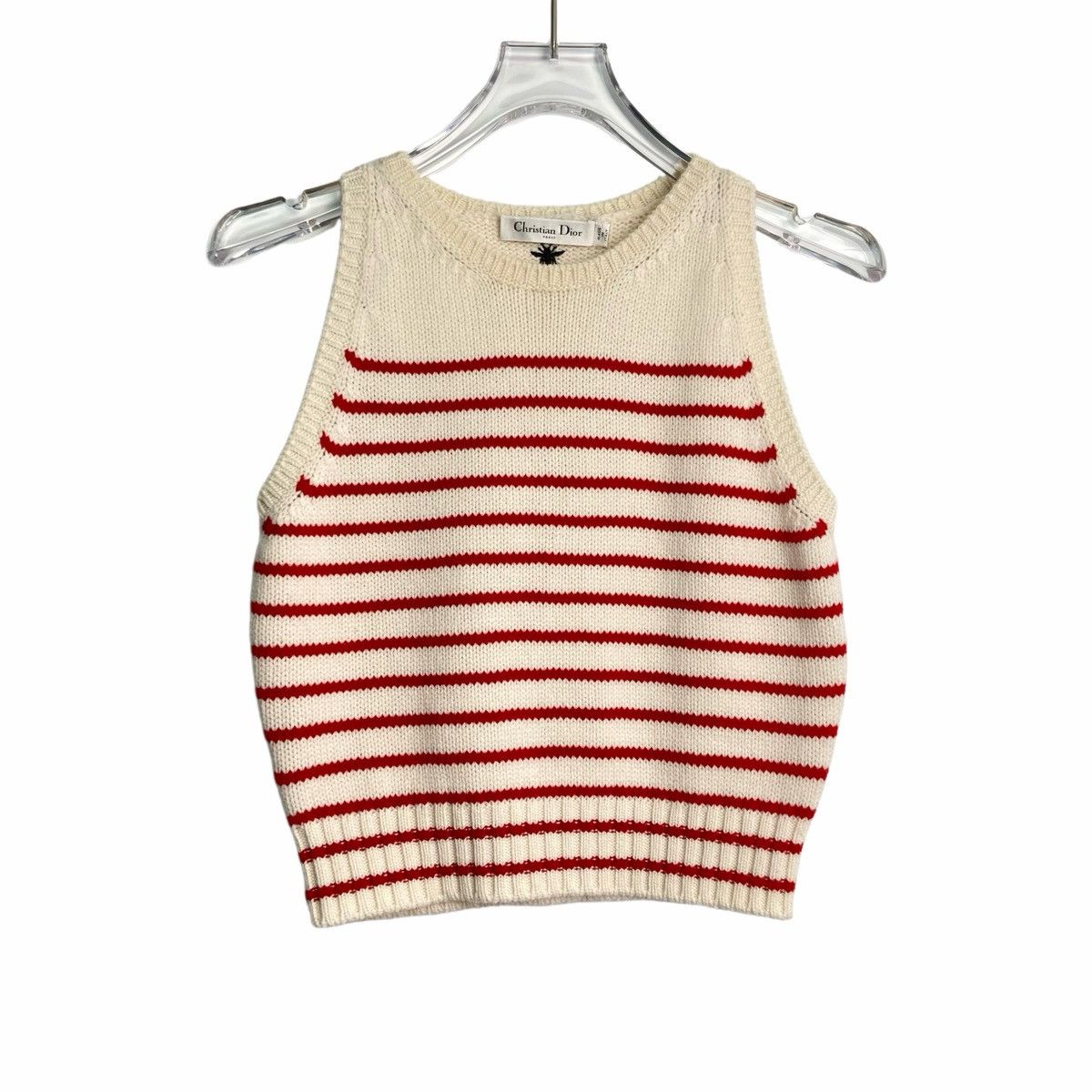 Dior DIOR SS22 Striped Printed Sleeveless Cashmere Sweater K26WX Size M / US 6-8 / IT 42-44 - 1 Thumbnail