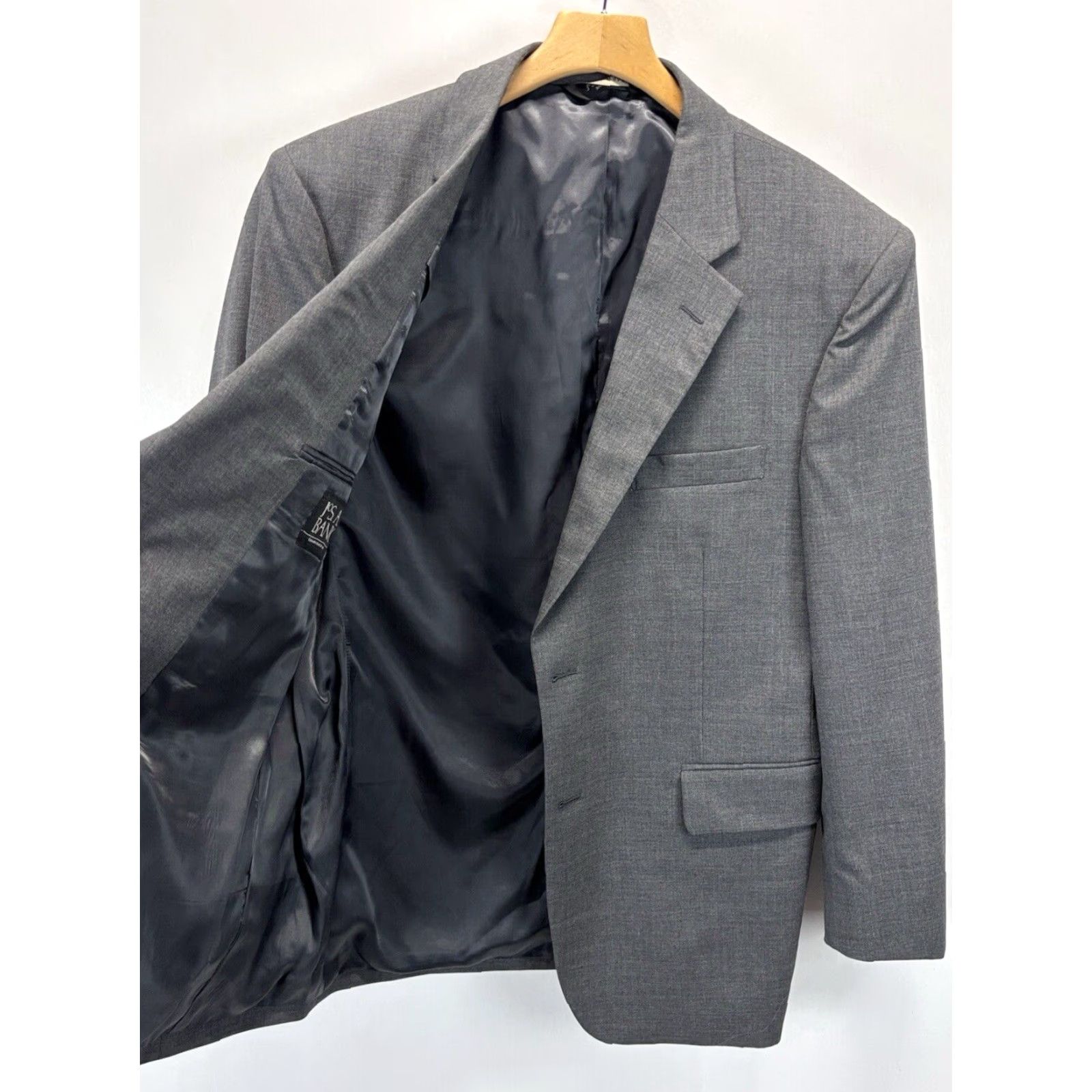 Jos. A. Bank Jos. A. Bank Gray Wool Blazer Jacket Mens 42S Short Business Size 42S - 5 Thumbnail