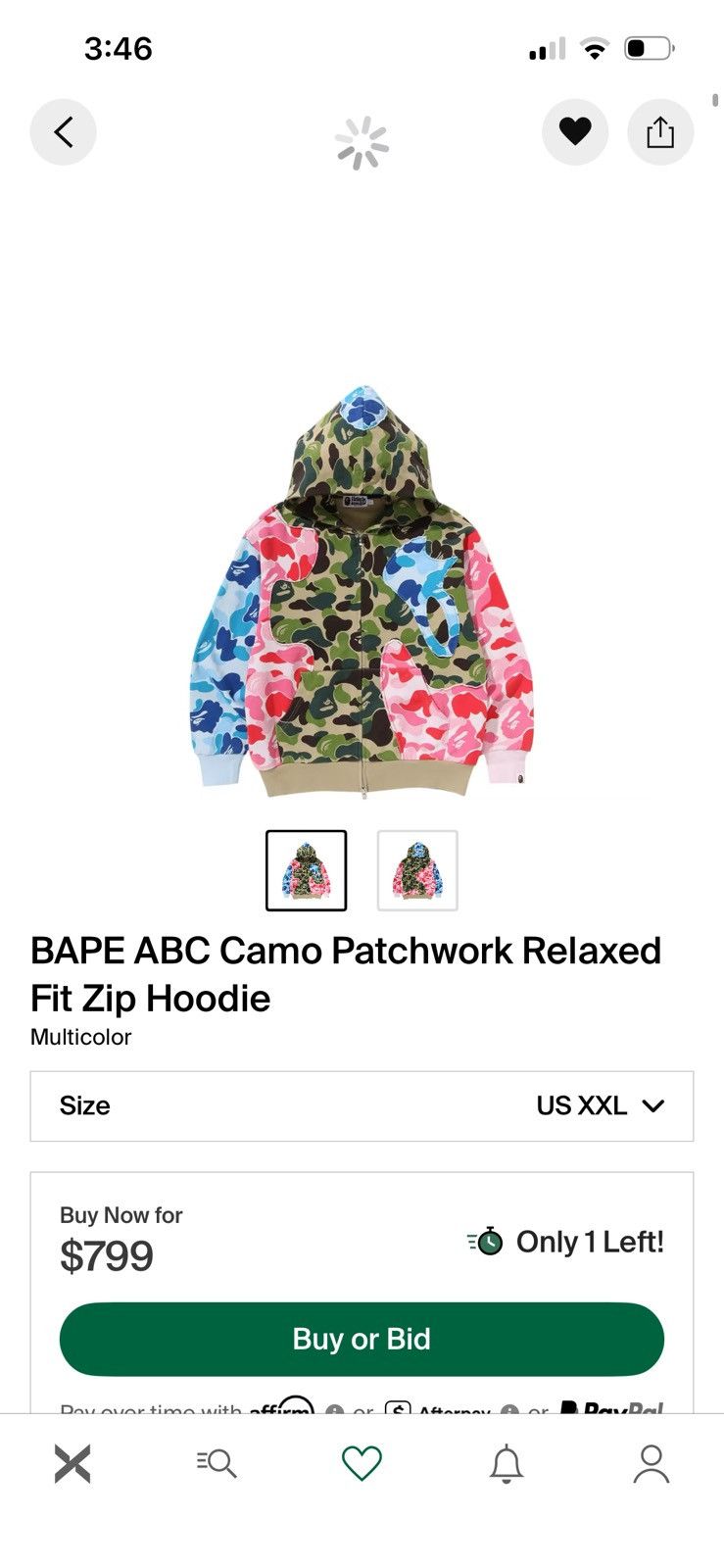 Bape BAPE🦍🪨🔥💨 ABC Camo Patchwork Zipper Hoodie Size US XXL / EU 58 / 5 - 6 Thumbnail