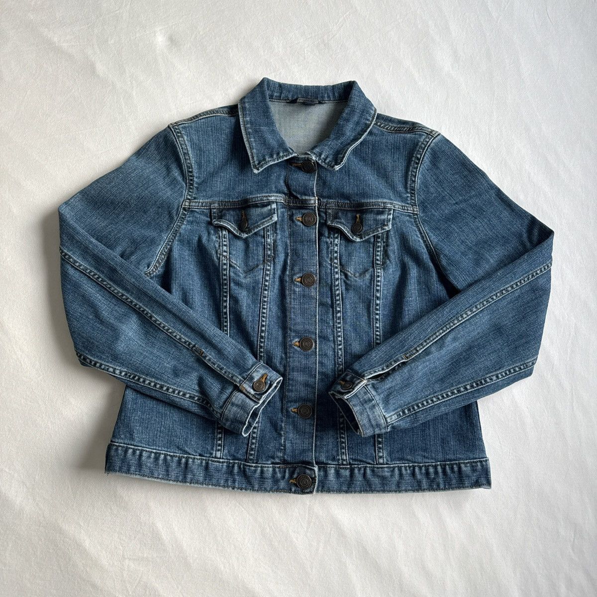 Lands' End Lands’ End Vintage Style Blue Denim Jacket Womens Medium M Size M / US 6-8 / IT 42-44 - 1 Thumbnail