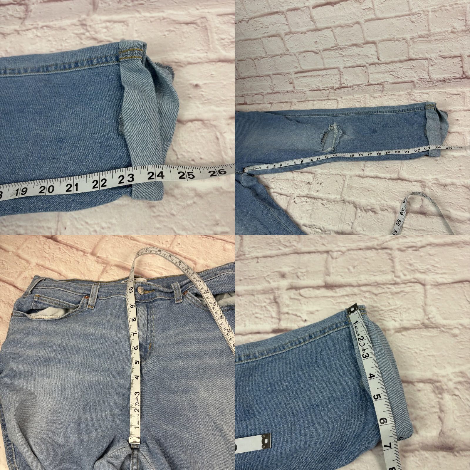 CO Signature by Levi Strauss & Co Jeans Womens 14 Boyfriend Distressed 34x24 Denim Size 36" / US 14 / IT 50 - 9 Thumbnail