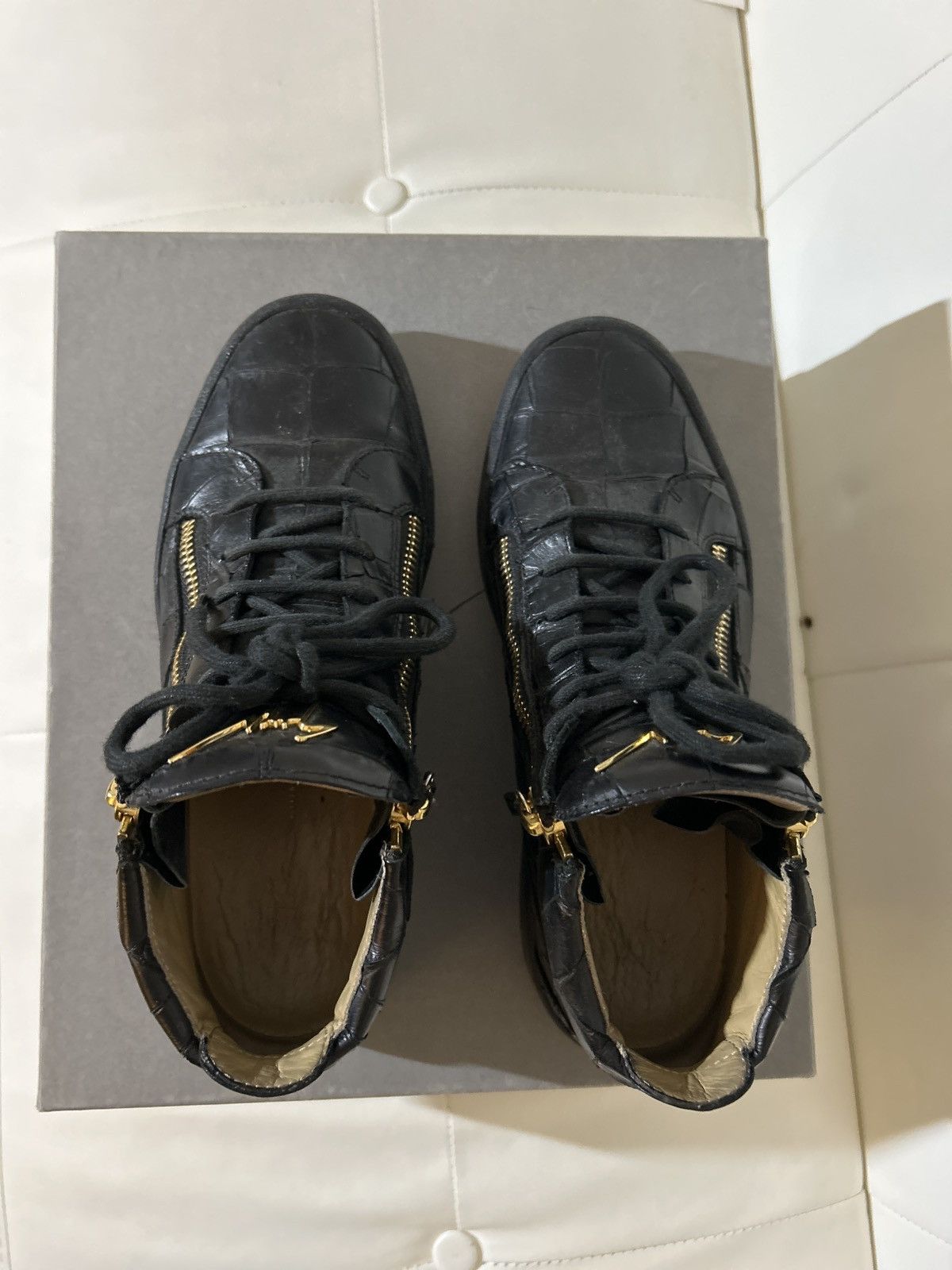 Giuseppe Zanotti Giuseppe Zanotti Matt Croc Mid Sneaker Size US 10 / EU 43 - 6 Thumbnail
