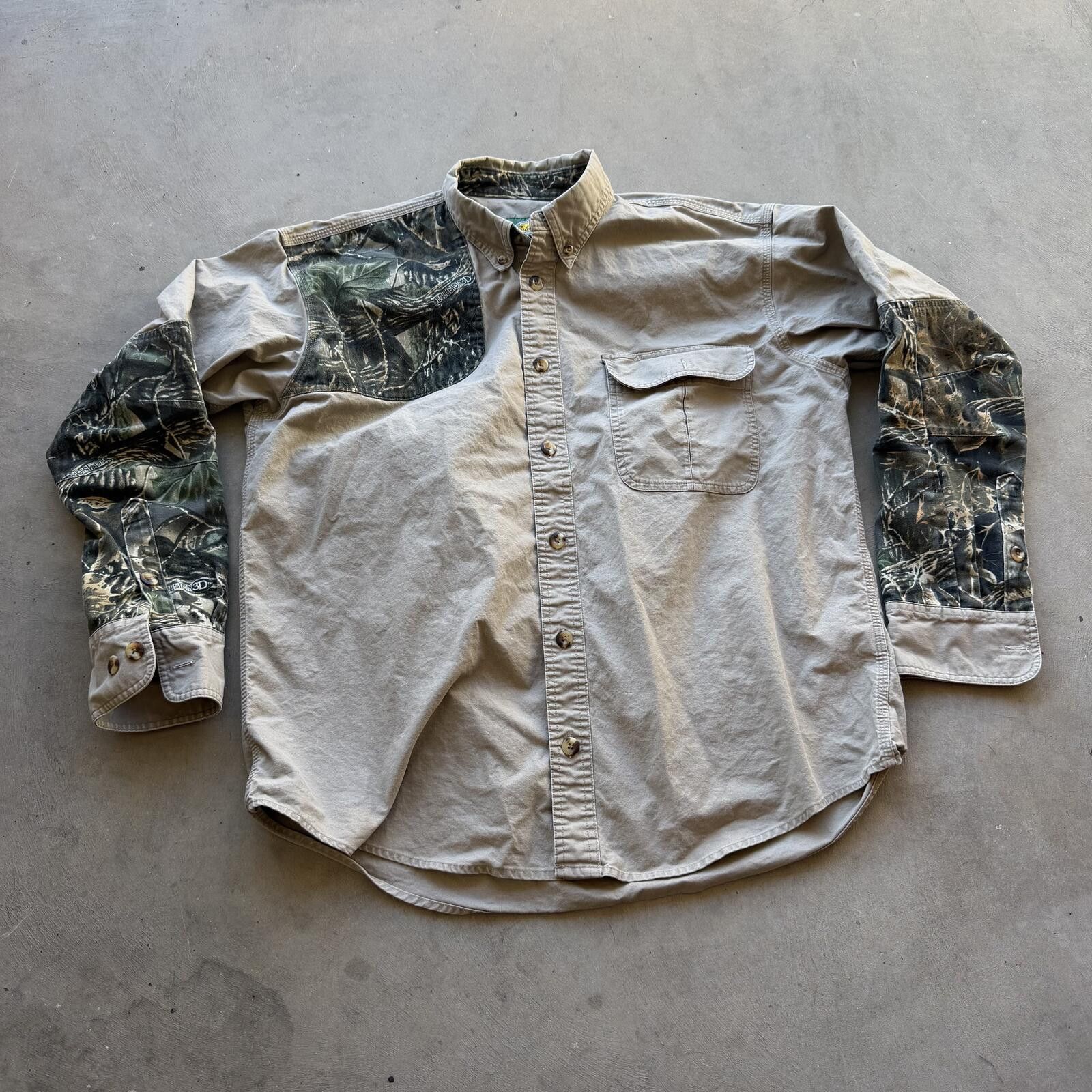 Cabelas Vintage 90s Cabela’s Camo Outdoor Button Up Shirt Size US L / EU 52-54 / 3 - 1 Thumbnail