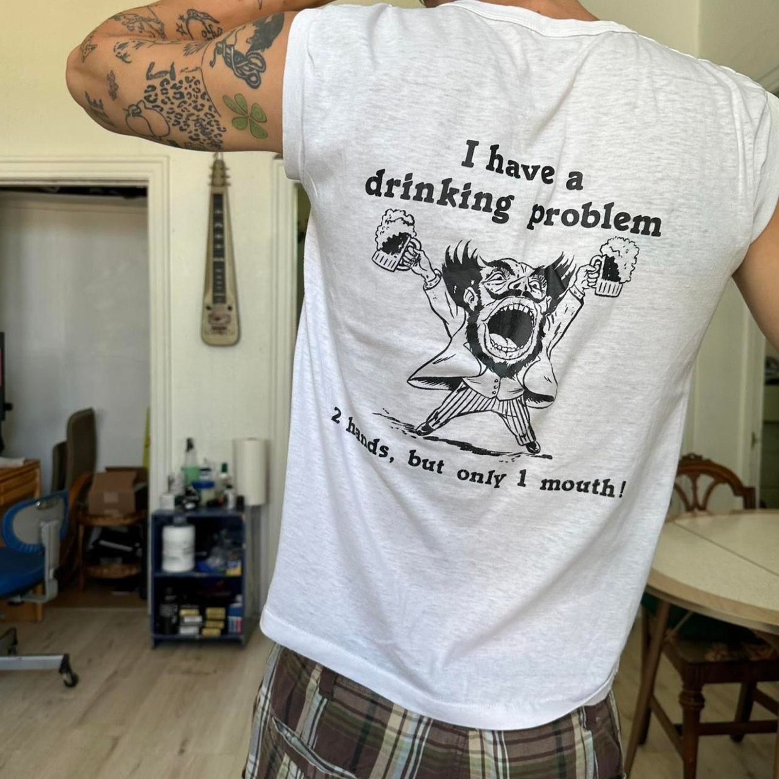 Vintage Rare Vintage 70s Drink Drive Beer Bar Cut Off Graphic Tee Size US M / EU 48-50 / 2 - 6 Thumbnail