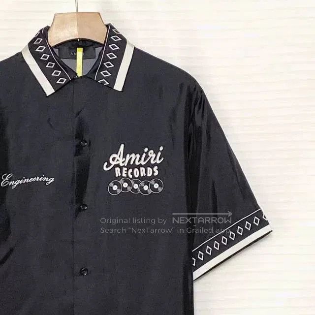 Amiri AMIRI Men's Letter Stripe Cuban Collar Shirt. Size US L / EU 52-54 / 3 - 3 Thumbnail