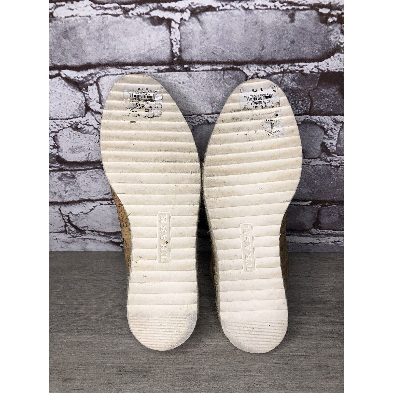 Trask TRASK Cork Tan Sparkle Star Espadrilles Slip On Shoes Women Size US 8 / IT 38 - 11 Thumbnail