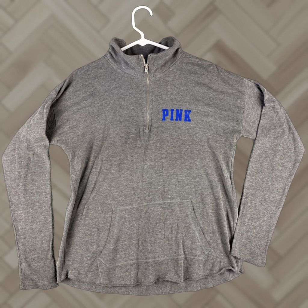 Pinko VINTAGE PINK Women Sweater Size Large Gray Zip Long Sleeve Cotton Stretch Casual Size L / US 10 / IT 46 - 1 Thumbnail