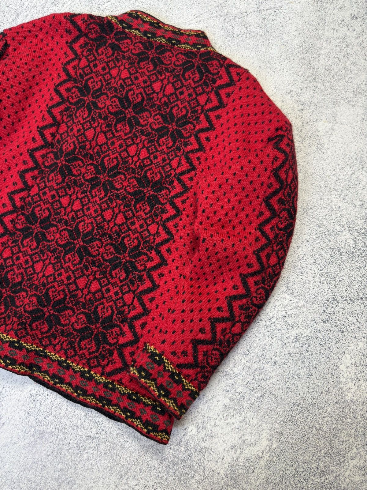Dale Of Norway Vintage Windfjord Norway Pure Wool Nordic Cardigan Red Size US XL / EU 56 / 4 - 13 Thumbnail