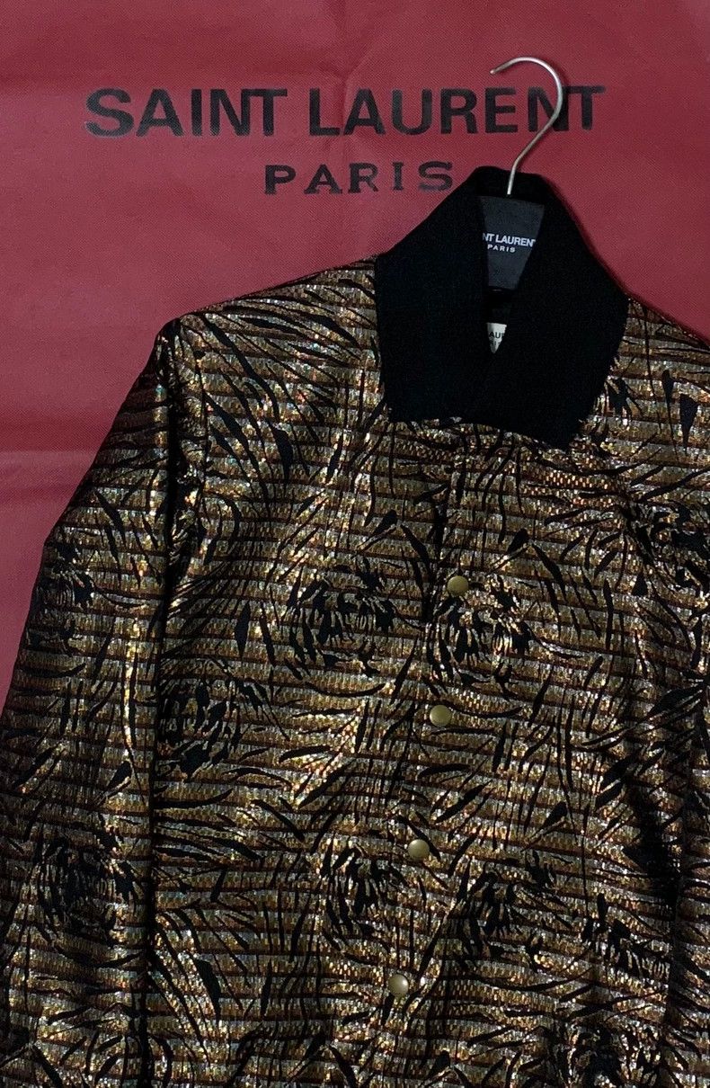 Saint Laurent Paris Saint Laurent Paris 18ss Standing Collar Gold Maple Leaf Ja Size US M / EU 48-50 / 2 - 6 Thumbnail