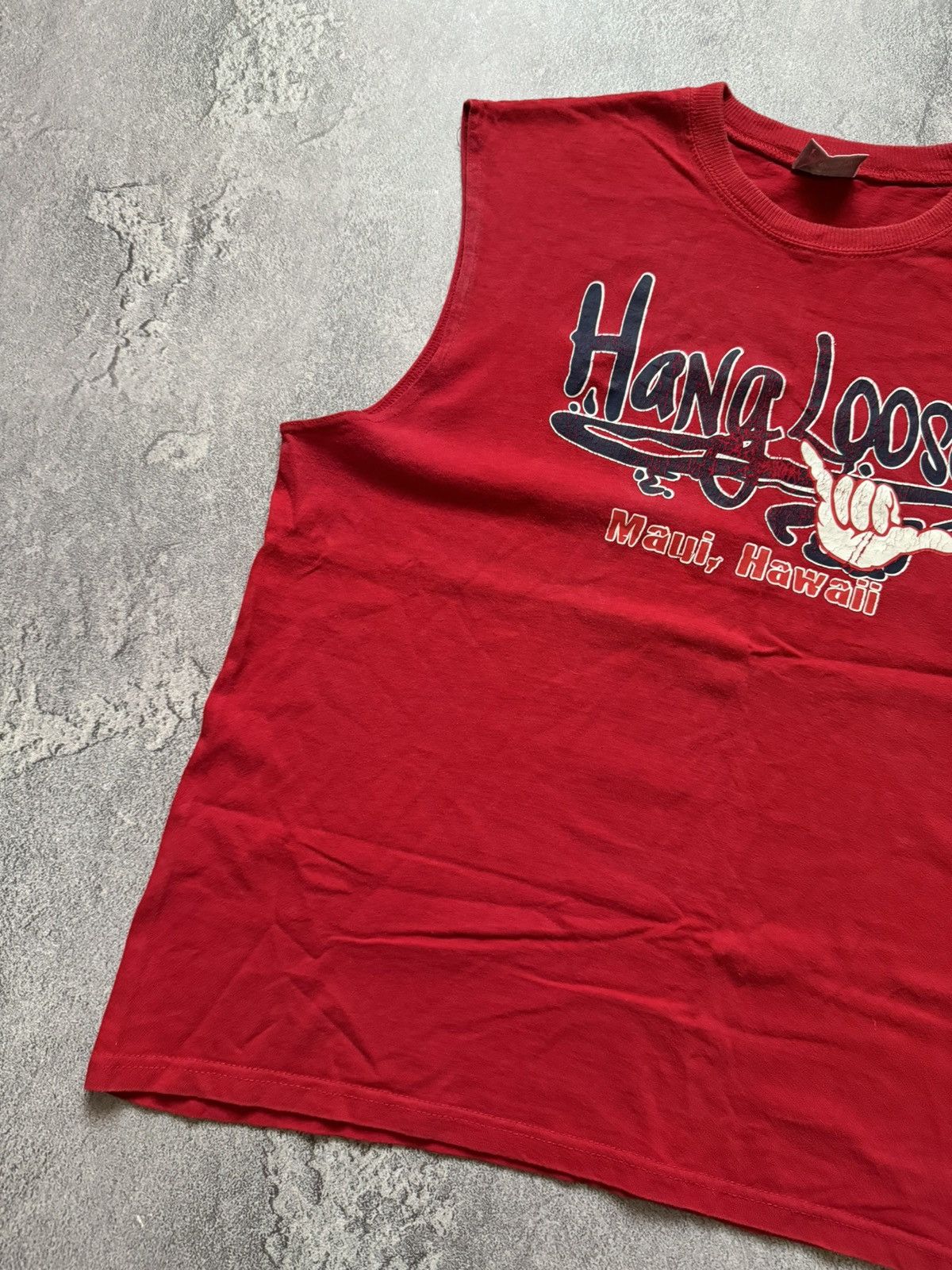 Vintage Hang Loose Maui Hawaii red tank top tee sleeveless vintage Size US L / EU 52-54 / 3 - 5 Thumbnail