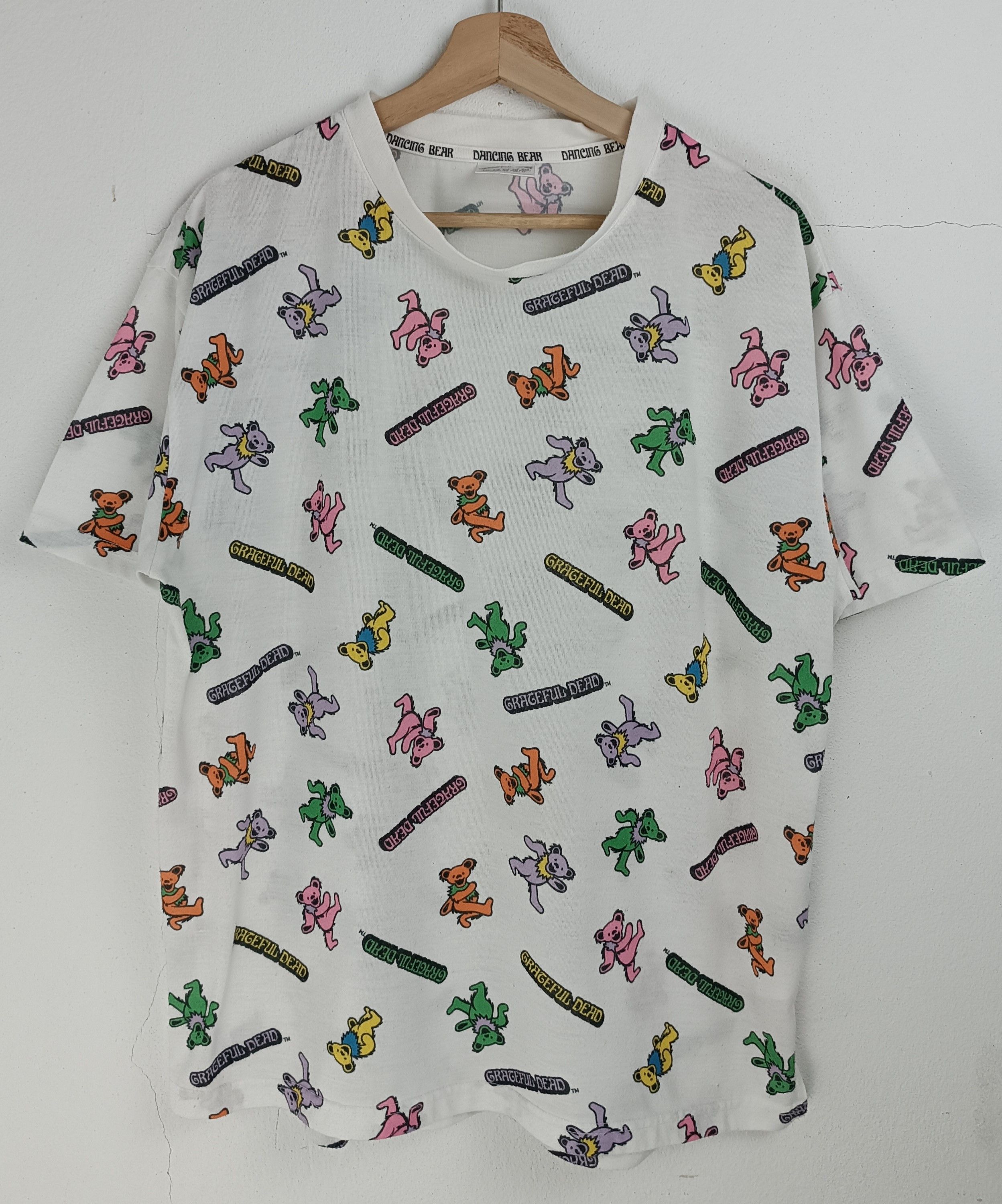 Grateful Dead VINTAGE GRATEFUL DEAD DANCING BEAR TEE PHISH DYLAN JOPLIN Size US L / EU 52-54 / 3 - 3 Thumbnail