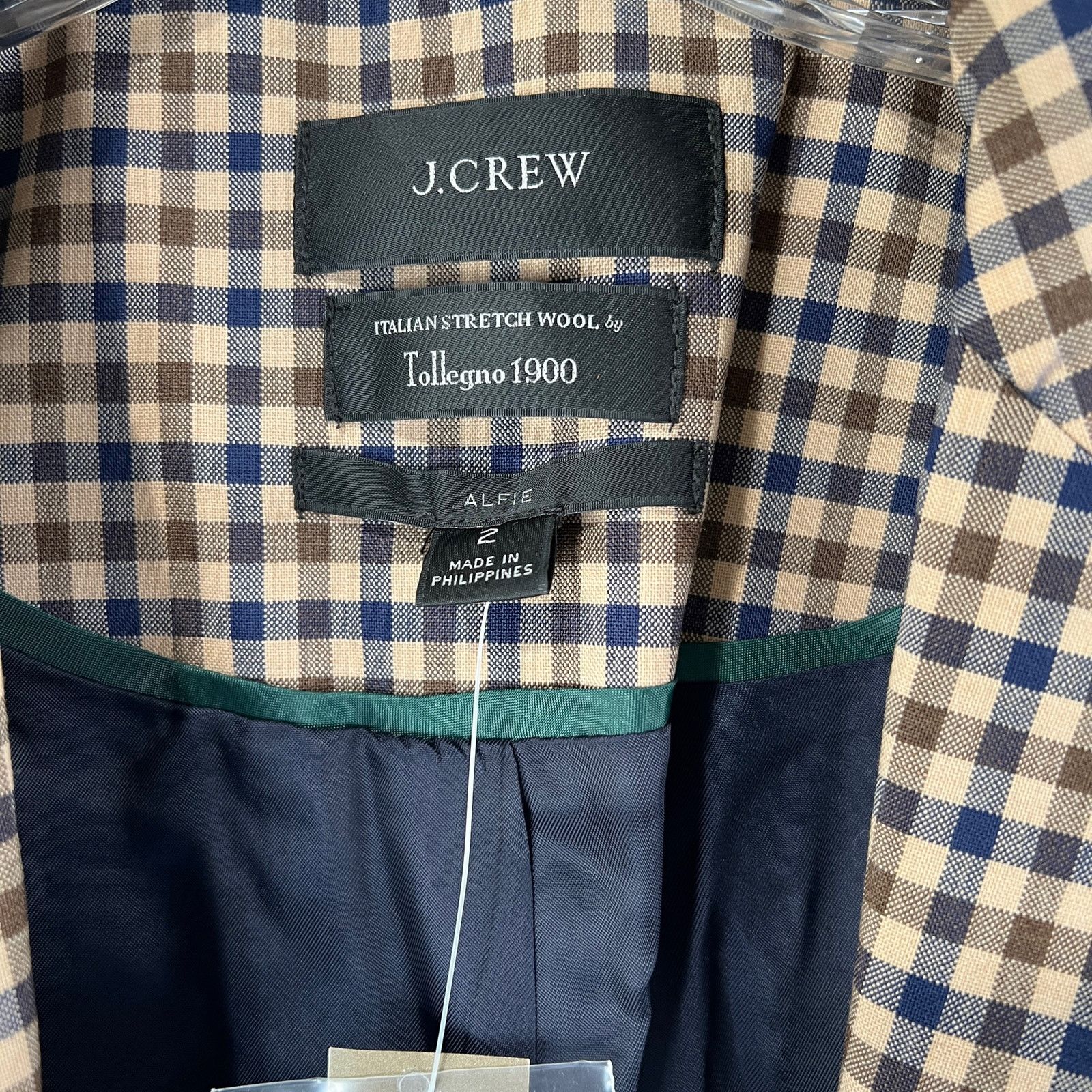 J.Crew J. Crew Alfie Check Blazer Italian Stretch Wool BA482 Size XS / US 0-2 / IT 36-38 - 2 Thumbnail