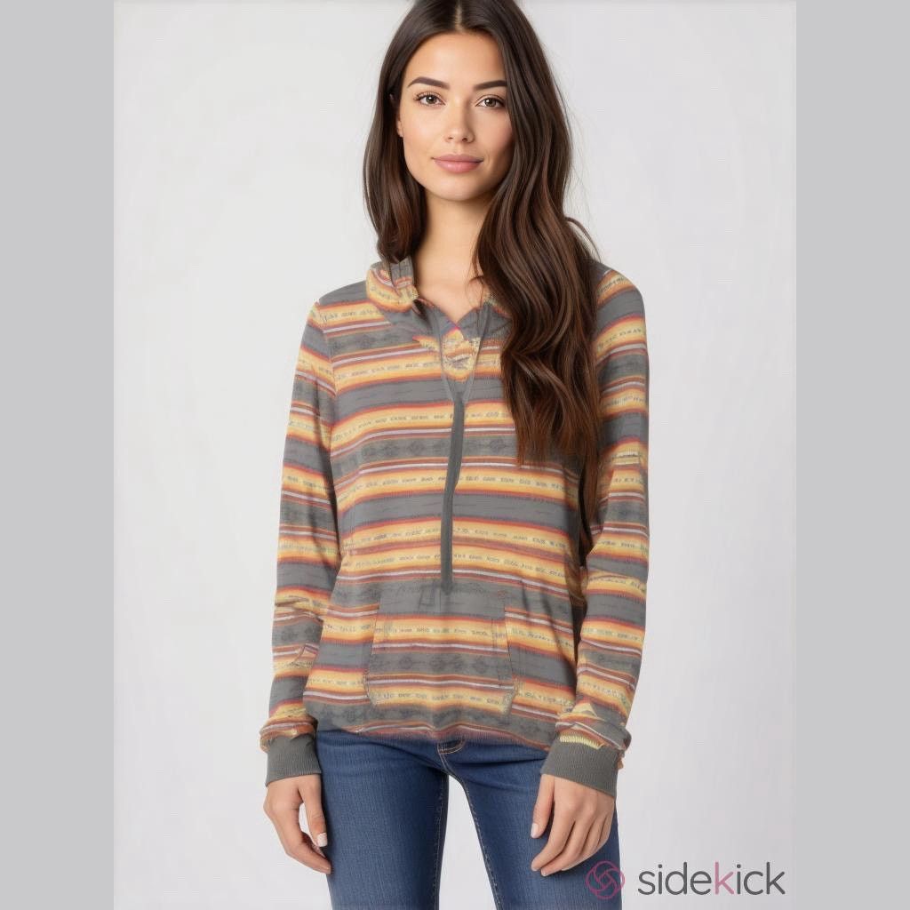 Panhandle Slim Panhandle Western Hoodie XS Gray Orange Southwestern Size XS / US 0-2 / IT 36-38 - 1 Thumbnail
