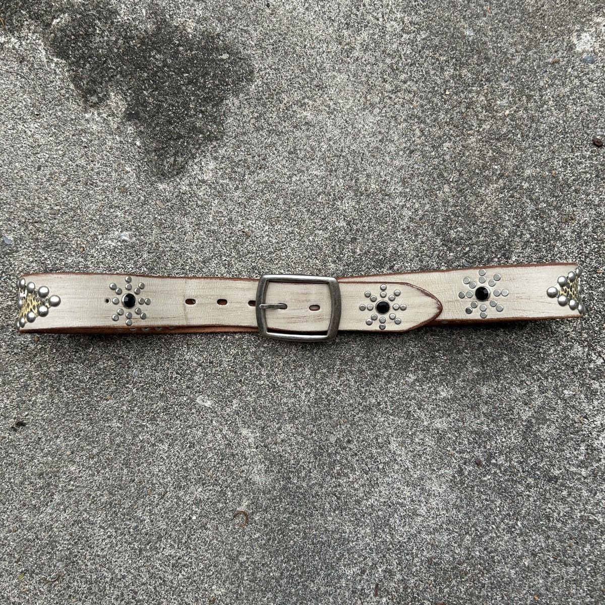 Vintage Vintage studded leather belt (Kapital Style) Size ONE SIZE - 3 Thumbnail