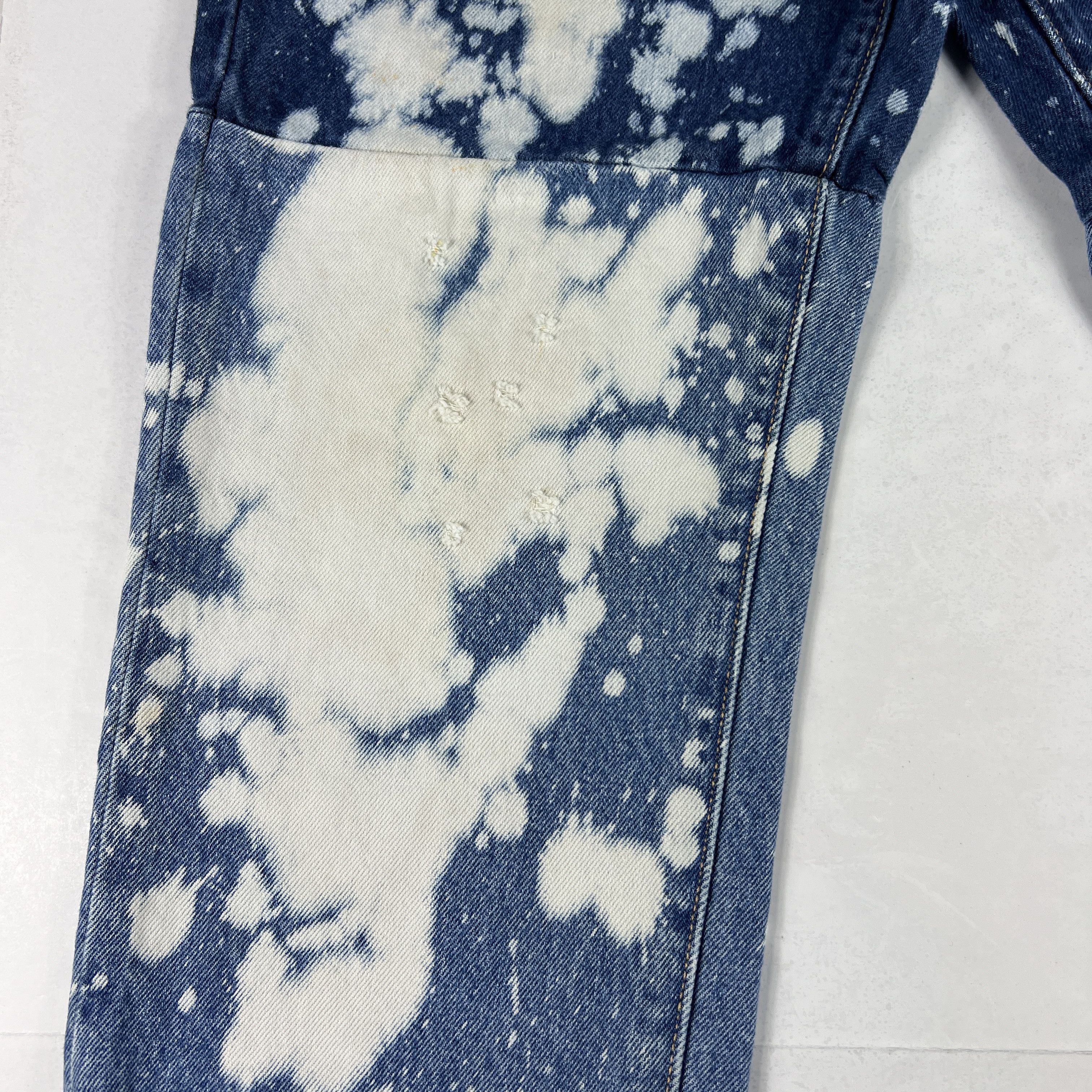 Levi's Levi's Jeans Men 541 Athletic Tapered Blue Bleached Denim Size US 33 - 4 Thumbnail