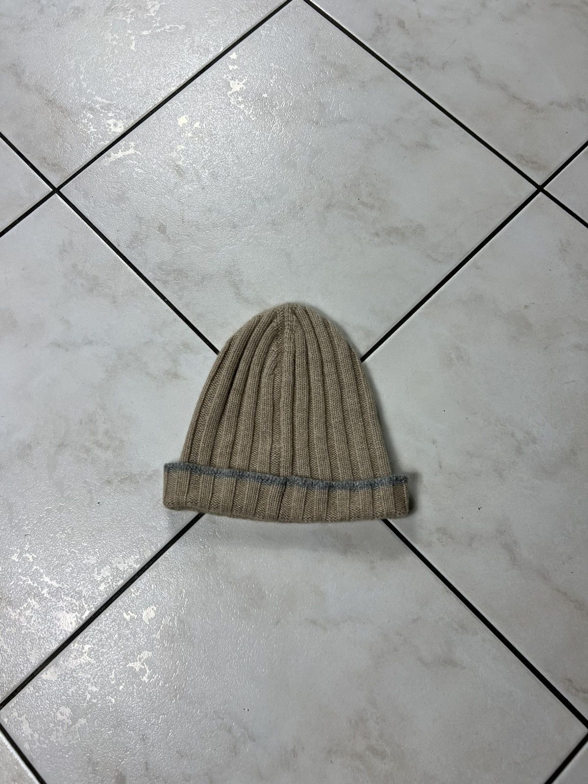 Brunello Cucinelli Brunello Cucinelli 100% cashmere ribbed knit beanie hat cap Size ONE SIZE - 7 Thumbnail